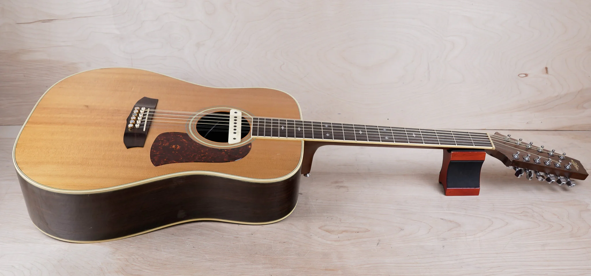 Aria SW-20T 12-String Acoustic Guitar MIJ 1980 Natural Made in Japan w/ Hard Case - Image 3