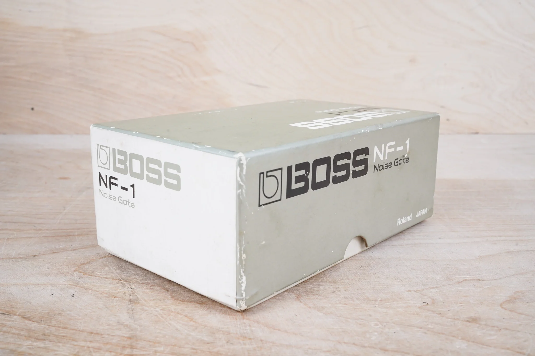 Boss NF-1 Noise Gate (Black Label) Gray 1980s Vintage Made in Japan ACA w/ Box, Manual - Image 2