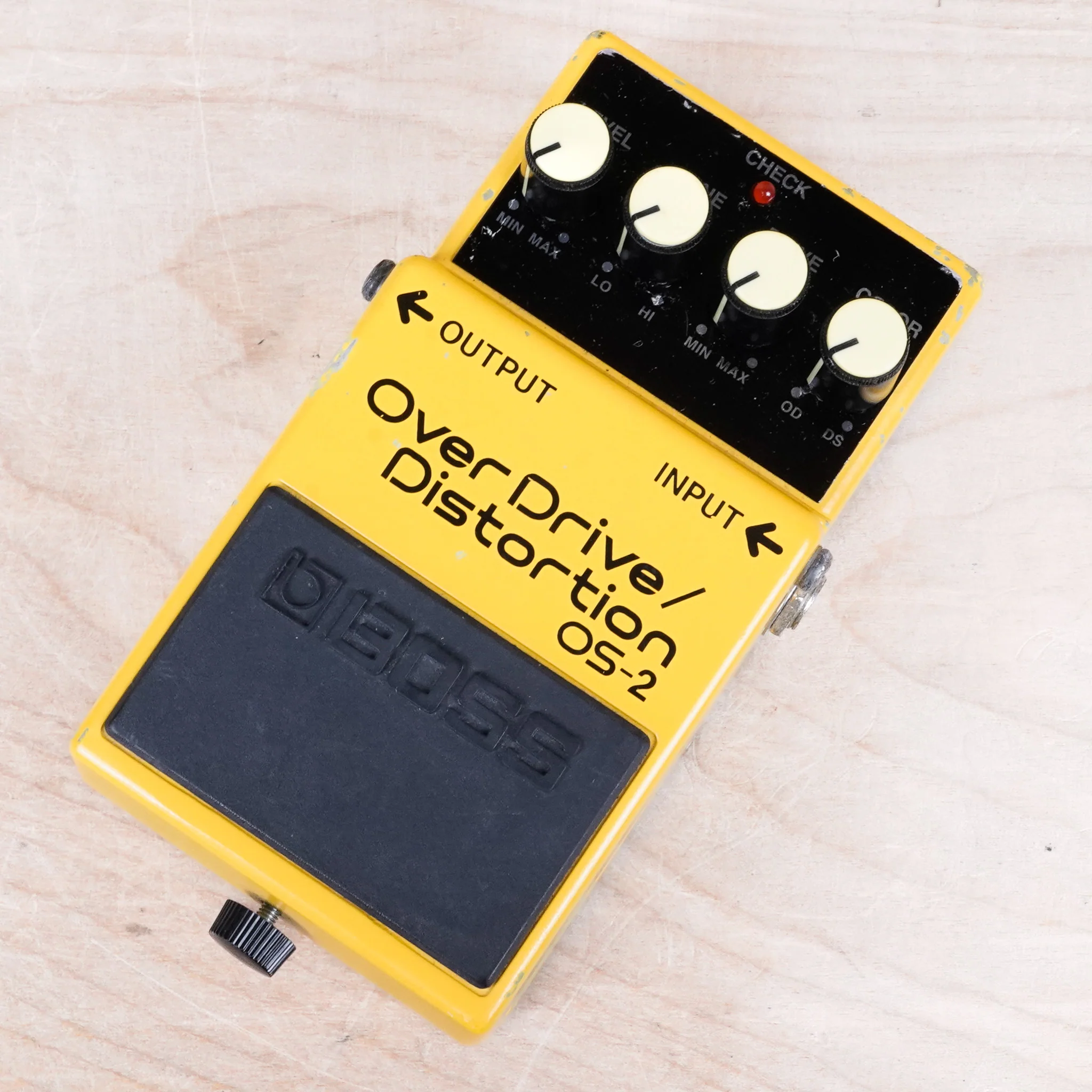Boss OS-2 OverDrive/Distortion (Silver Label) 2008 Yellow
