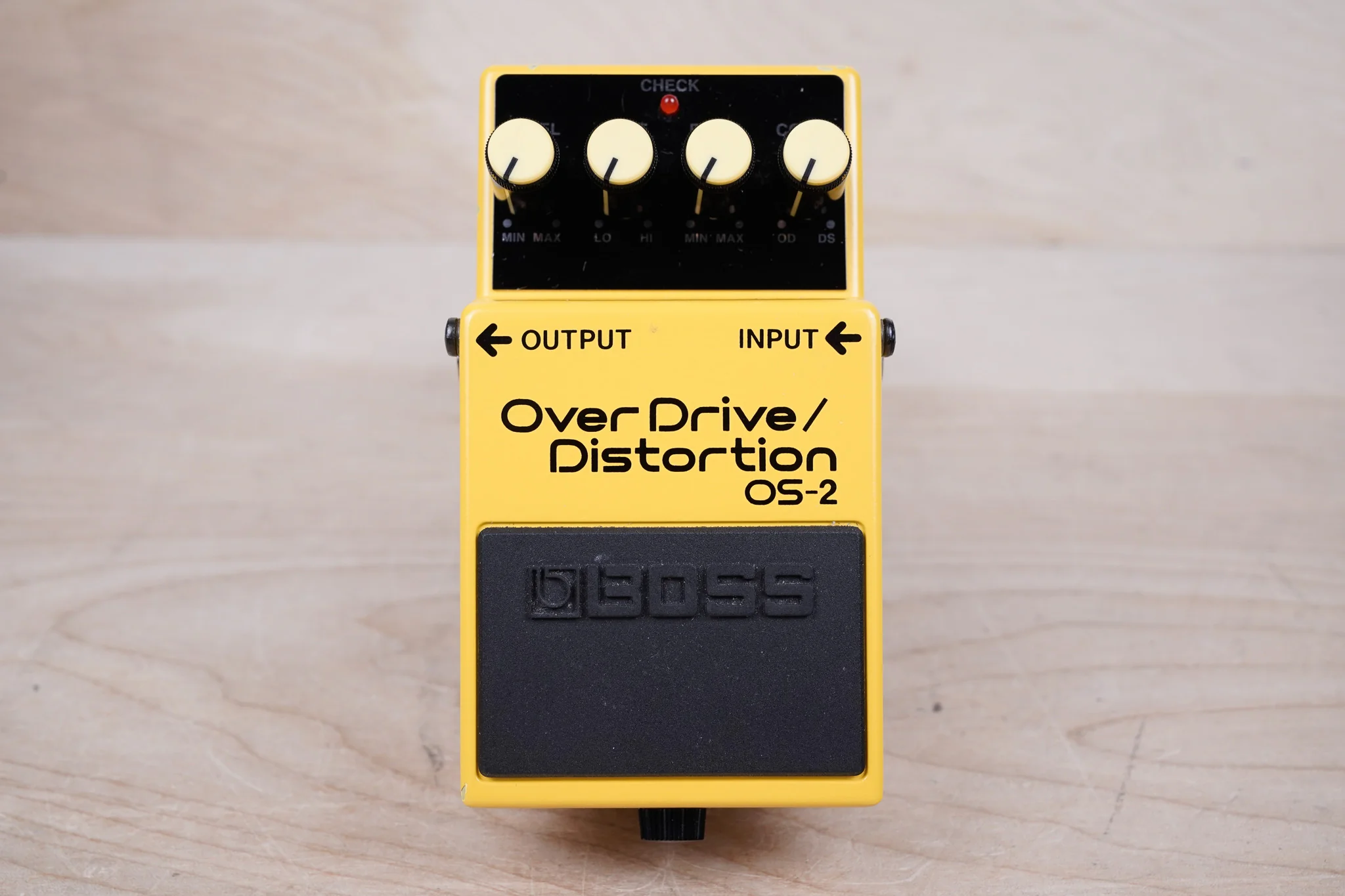 Boss OS-2 OverDrive/Distortion (Silver Label) 2010 Yellow w/ Box, Paperwork - Image 7
