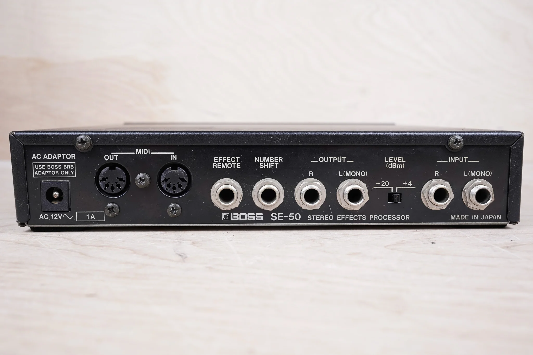 Boss Pro SE-50 Stereo Effects Processor 1990 Black Made in Japan Half Rack w/ Power Supply - Image 4