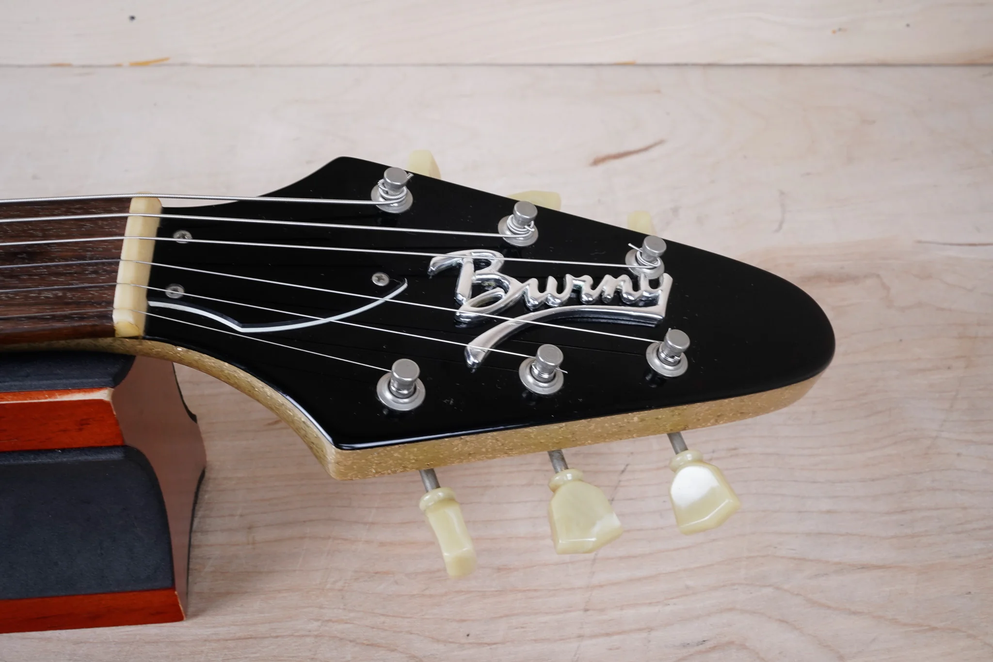 Burny LV-115KK L'Arc-en-Ciel Ken Kitamura Signature MIJ 1999 Gold Sparkle Japan w/ Bag - Image 3