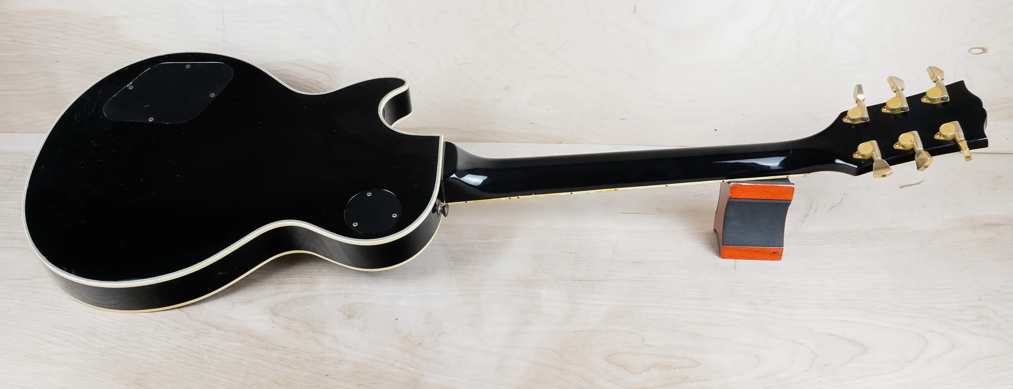 Burny RCL-65 Custom MIJ 1990 Black Beauty Made in Japan VH-1 PAF Pickups 1960 Reissue w/ Hard Case - Image 11