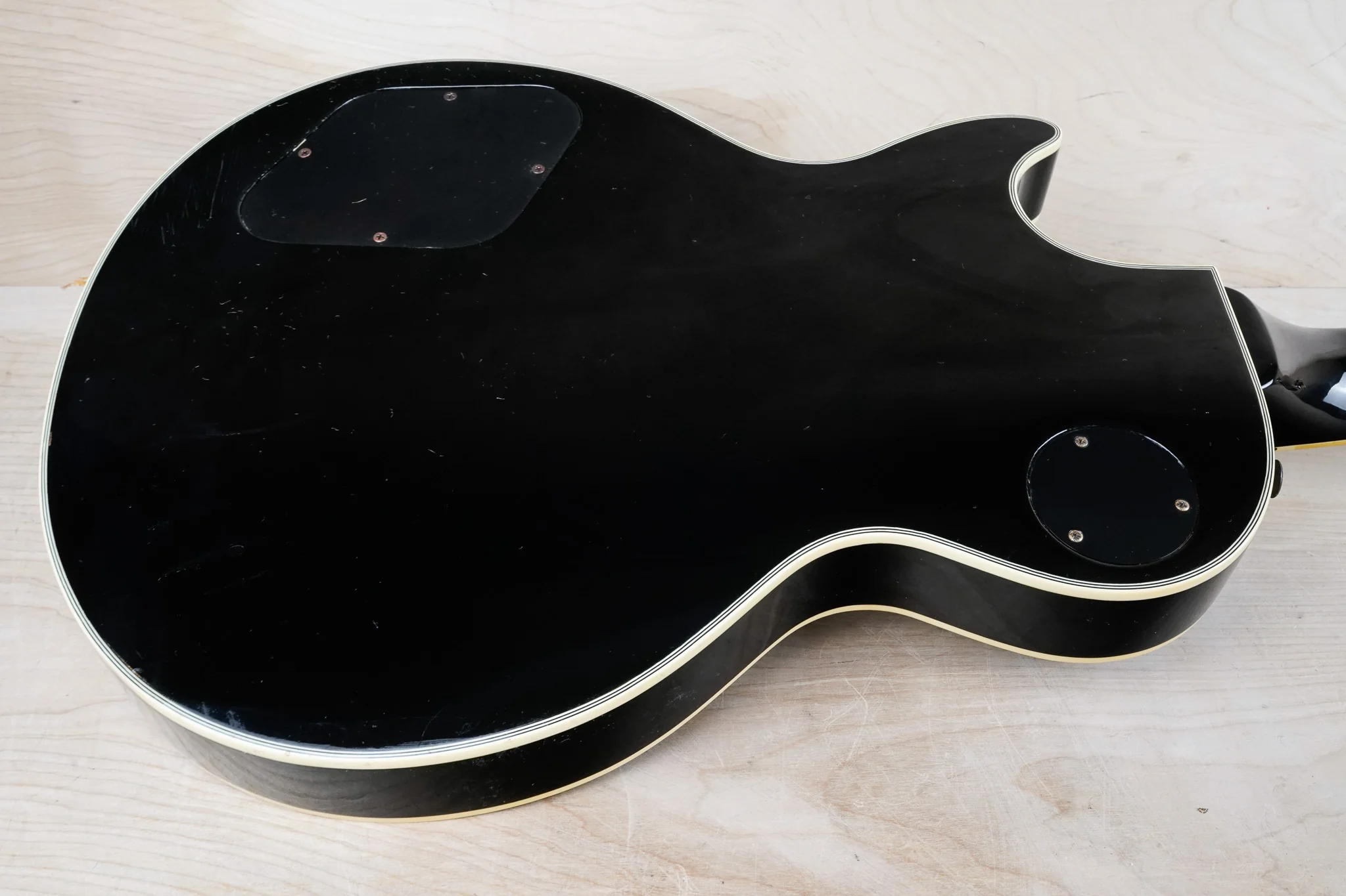 Burny RCL-65 Custom MIJ 1990 Black Beauty Made in Japan VH-1 PAF Pickups 1960 Reissue w/ Hard Case - Image 12