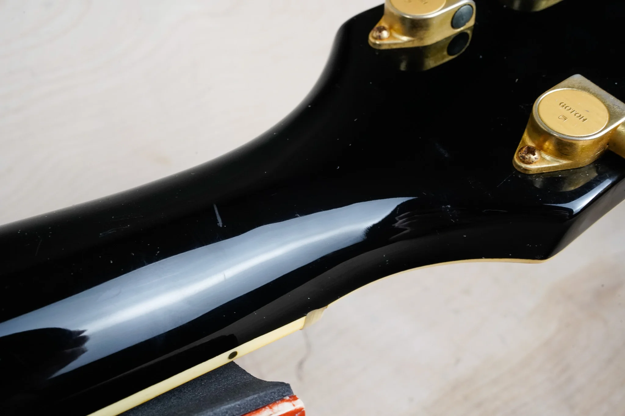 Burny RCL-65 Custom MIJ 1990 Black Beauty Made in Japan VH-1 PAF Pickups 1960 Reissue w/ Hard Case - Image 17