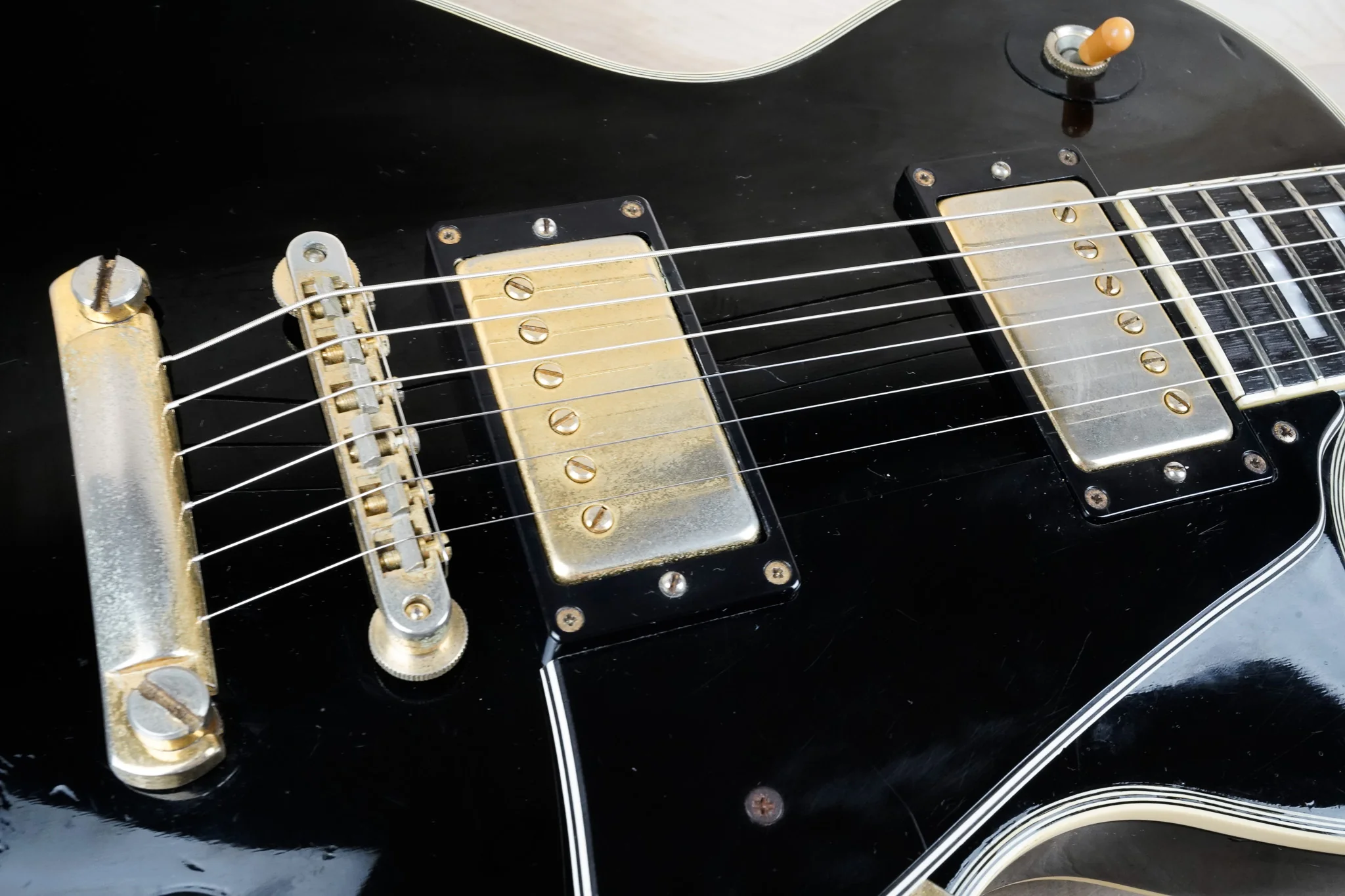 Burny RCL-65 Custom MIJ 1990 Black Beauty Made in Japan VH-1 PAF Pickups 1960 Reissue w/ Hard Case - Image 9