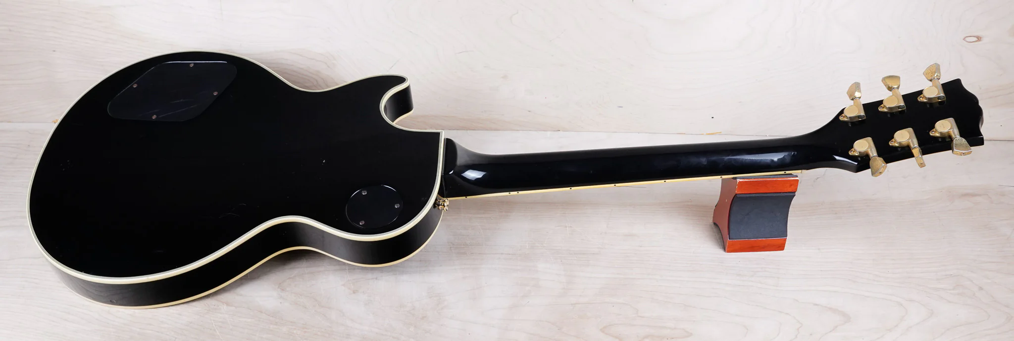 Burny RLC-60 Custom MIJ 1989 Black 1960 Reissue VH-3 PAF Pickups Vintage Made in Japan MIJ w/ Bag - Image 12