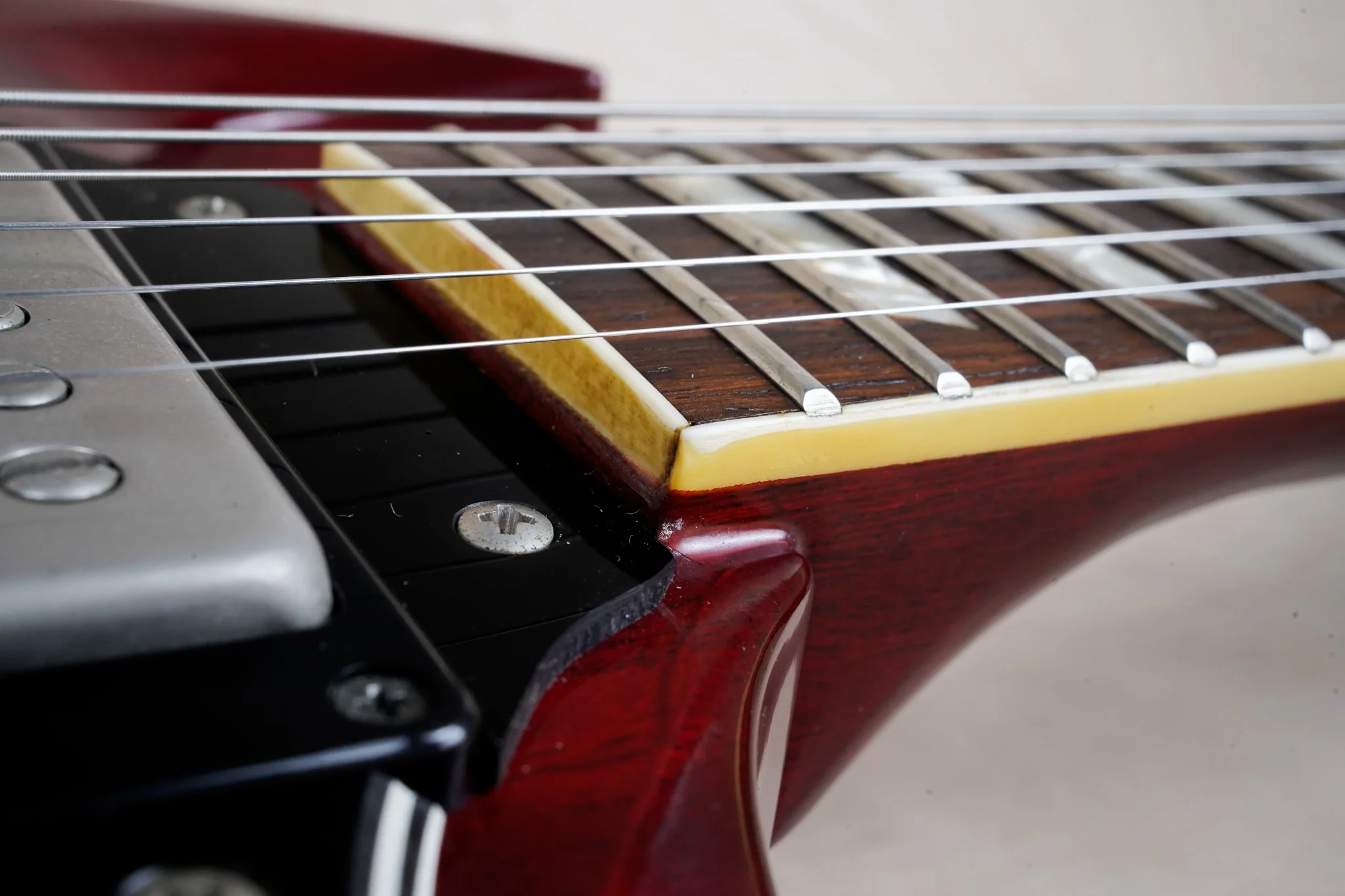 Burny RSG-65 '63 Model MIJ 1990 Cherry VH-1 PUs Japan SG w/ Bag - Image 5