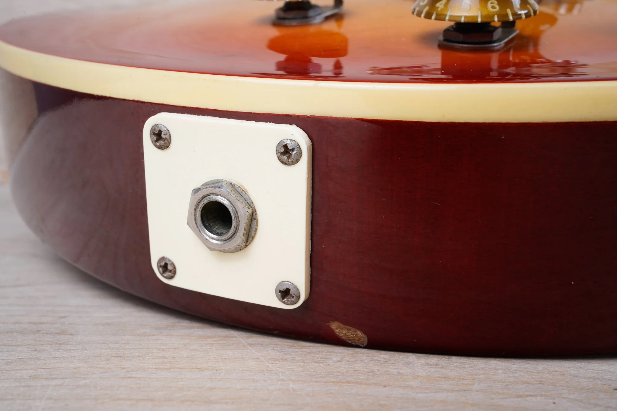 Burny Super Grade RLG-50 '59 Model MIJ 1985 Cherry Sunburst Vintage Japan w/ Bag - Image 4