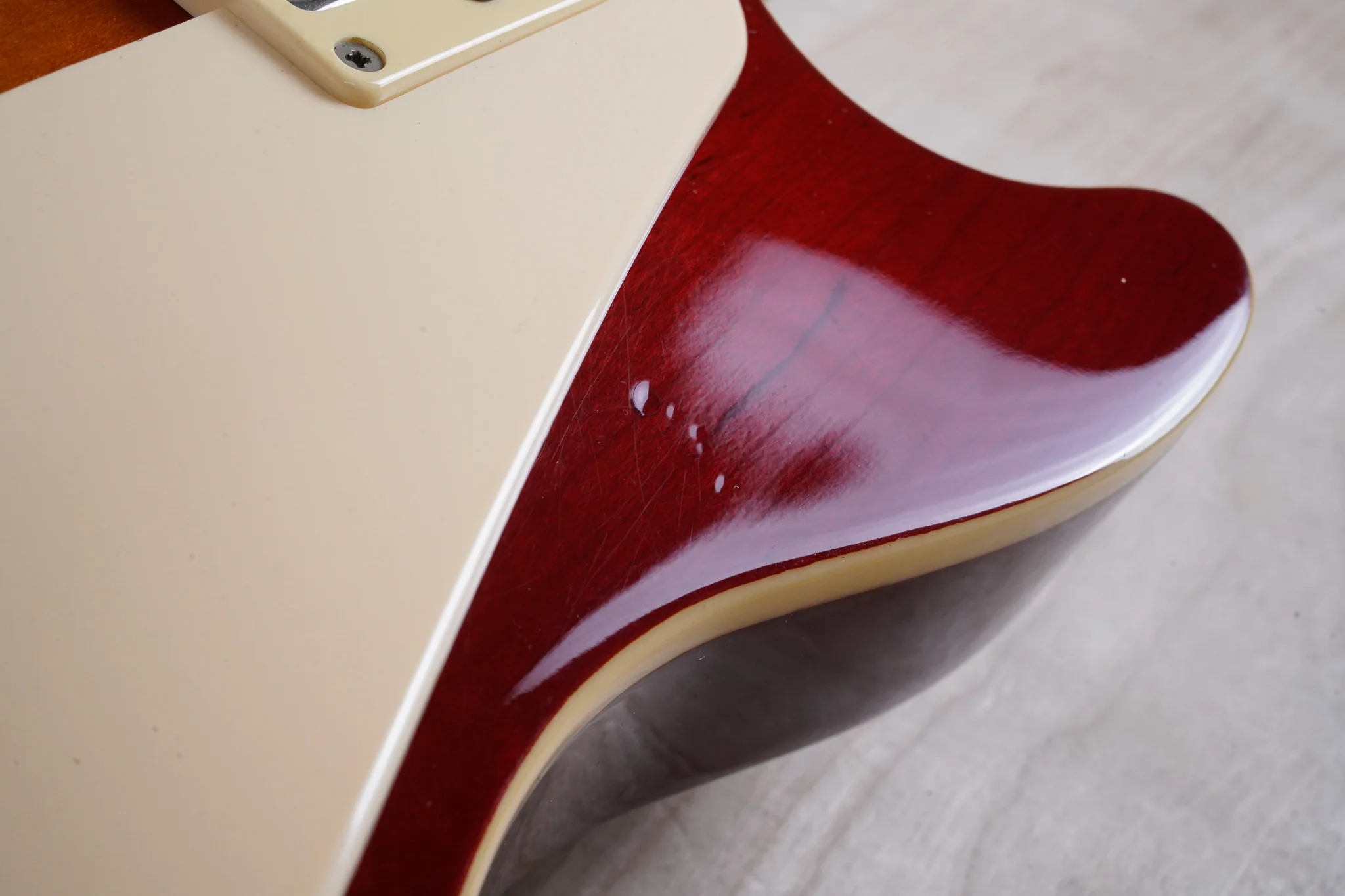 Burny Super Grade RLG-50 '59 Model MIJ 1985 Cherry Sunburst Vintage Japan w/ Bag - Image 5