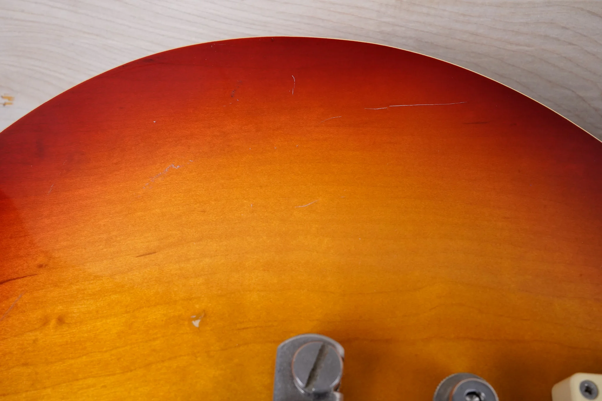 Burny Super Grade RLG-50 '59 Model MIJ 1985 Cherry Sunburst Vintage Japan w/ Bag - Image 7