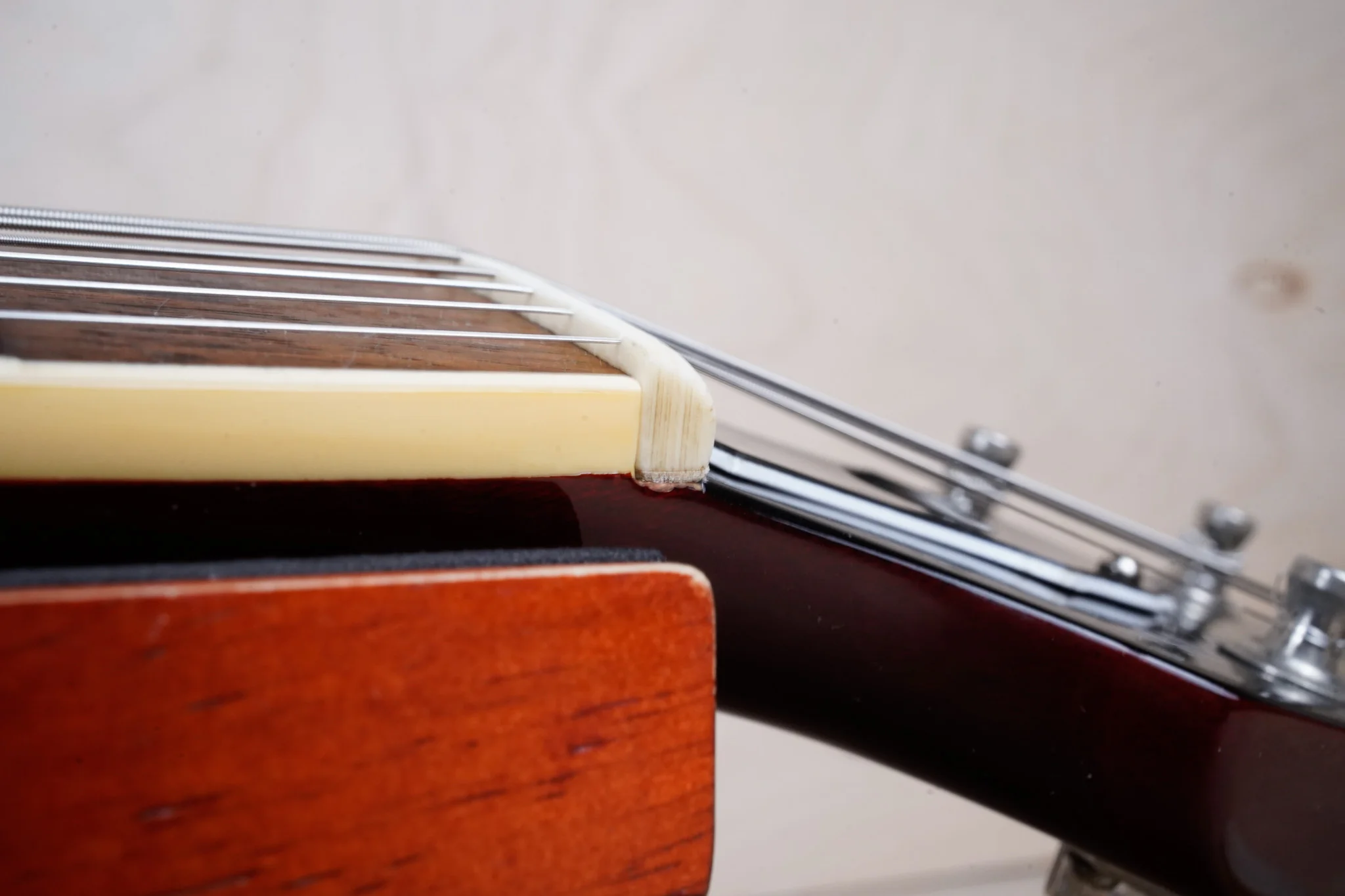 Burny Super Grade RLG-50 '59 Model MIJ 1985 Cherry Sunburst Vintage Japan w/ Bag - Image 9