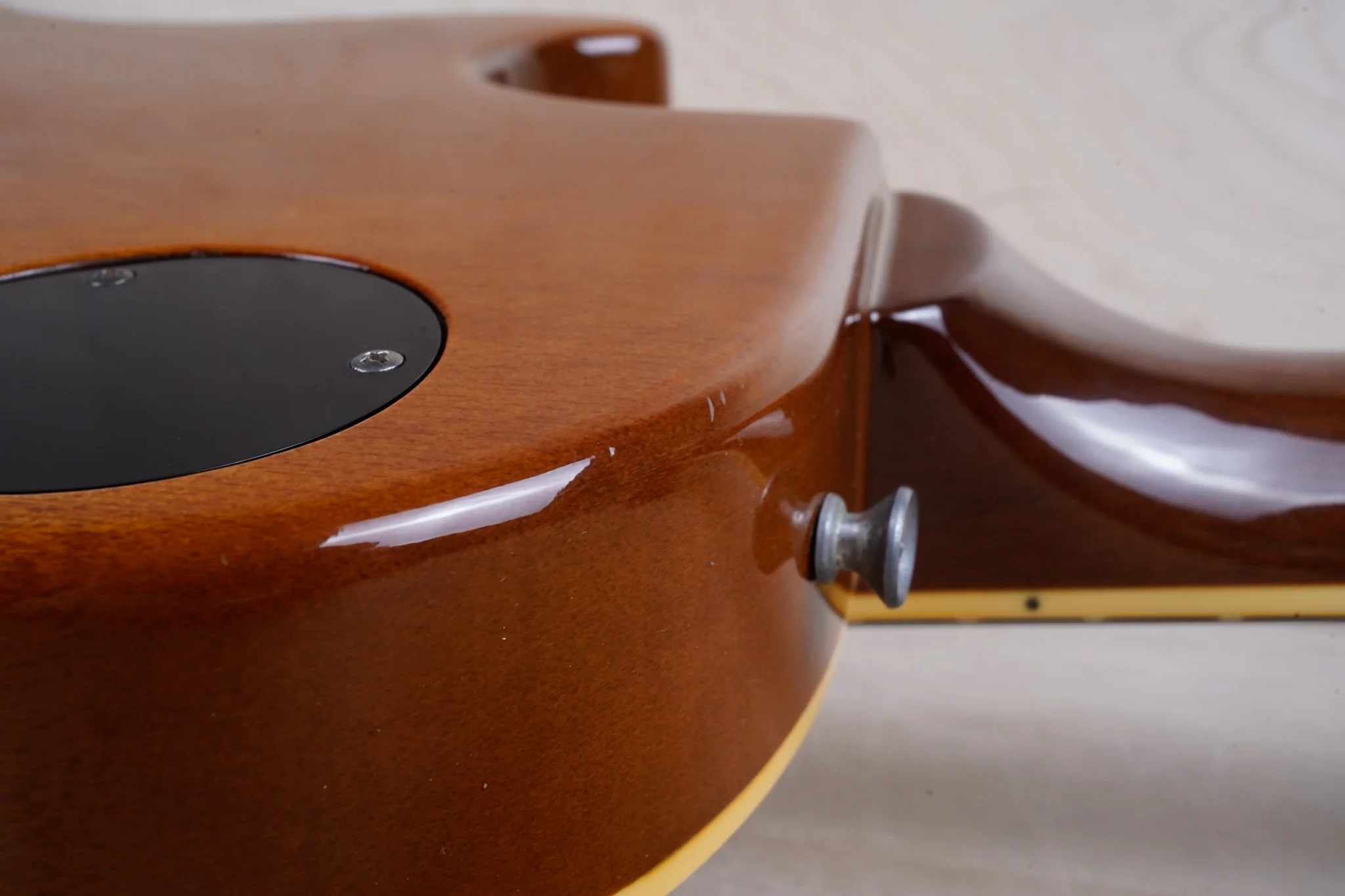 Burny Super Grade RLG-60 '59 Model MIJ 1989 Cherry Old Sunburst Flame Top Vintage Japan w/ Bag - Image 12
