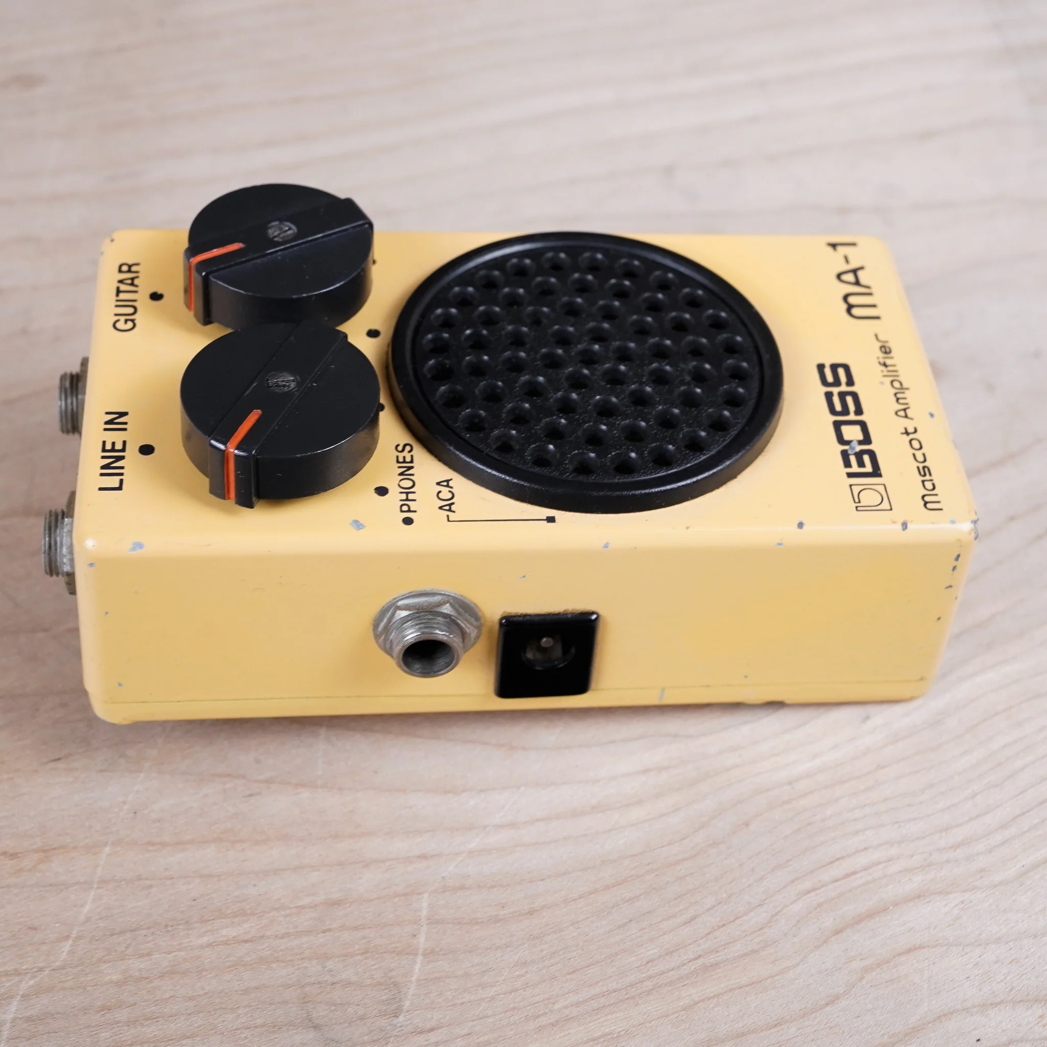 Boss MA-1 Mascot Amp 1980s Yellow Vintage Pocket Amplifier - Image 3