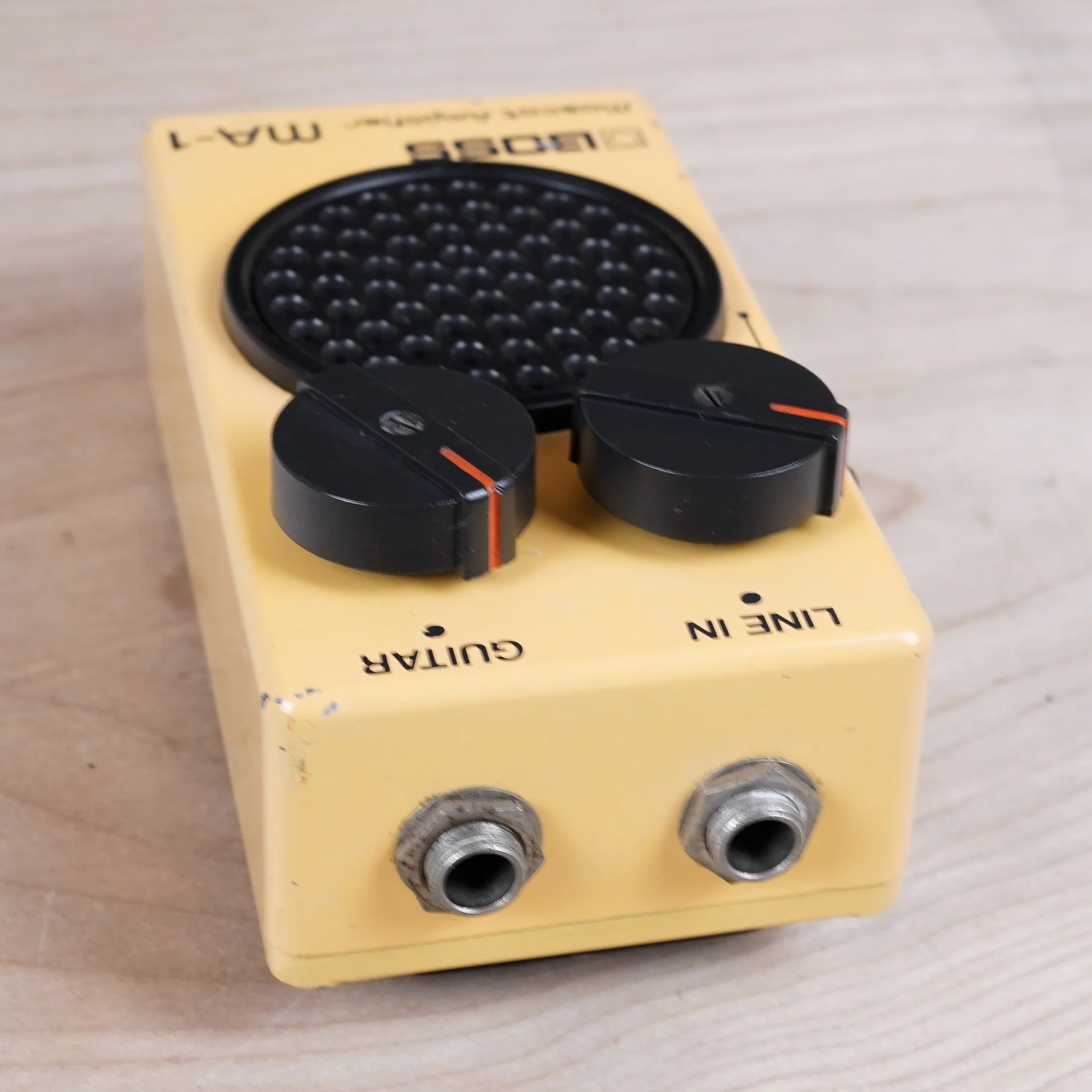 Boss MA-1 Mascot Amp 1980s Yellow Vintage Pocket Amplifier - Image 4