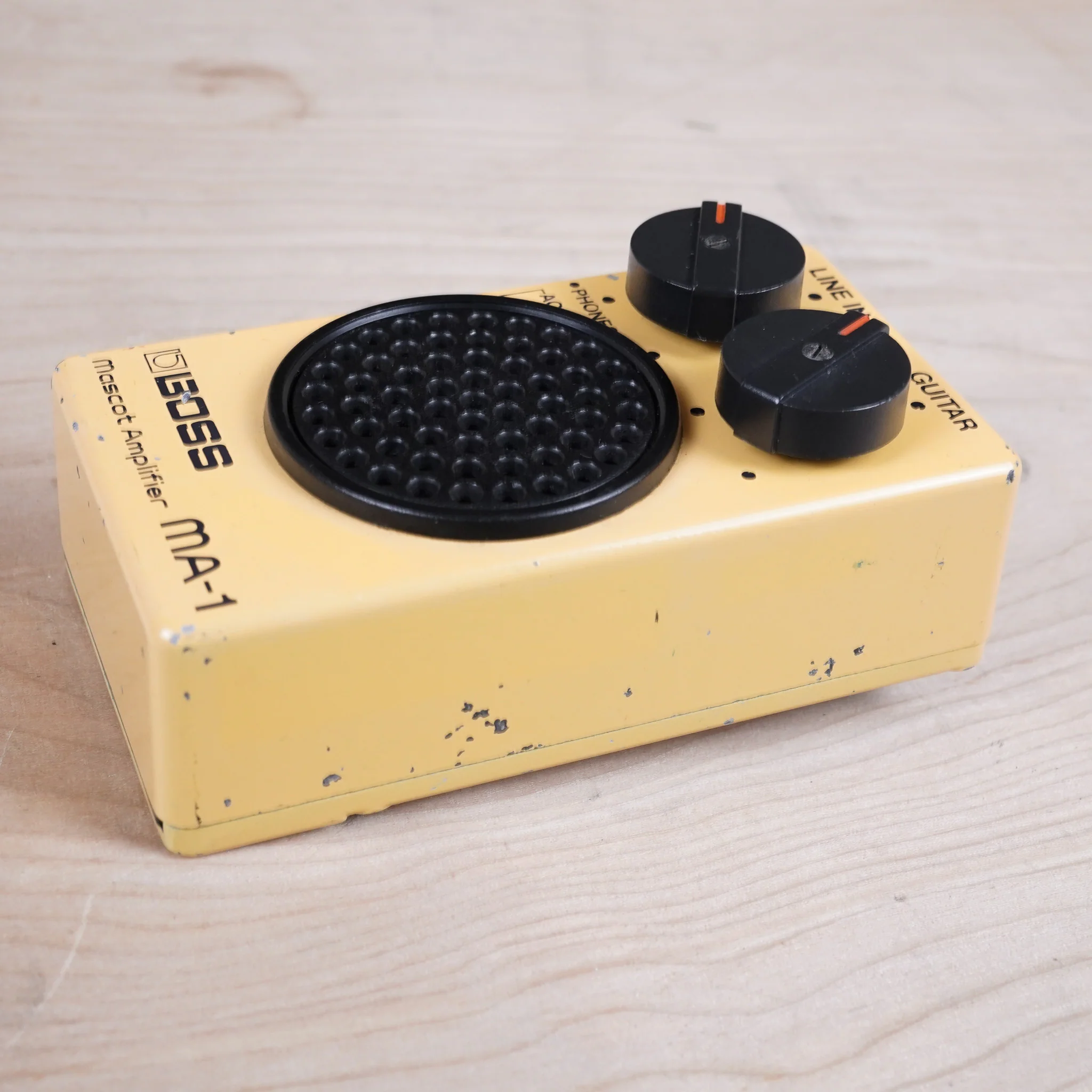 Boss MA-1 Mascot Amp 1980s Yellow Vintage Pocket Amplifier - Image 5