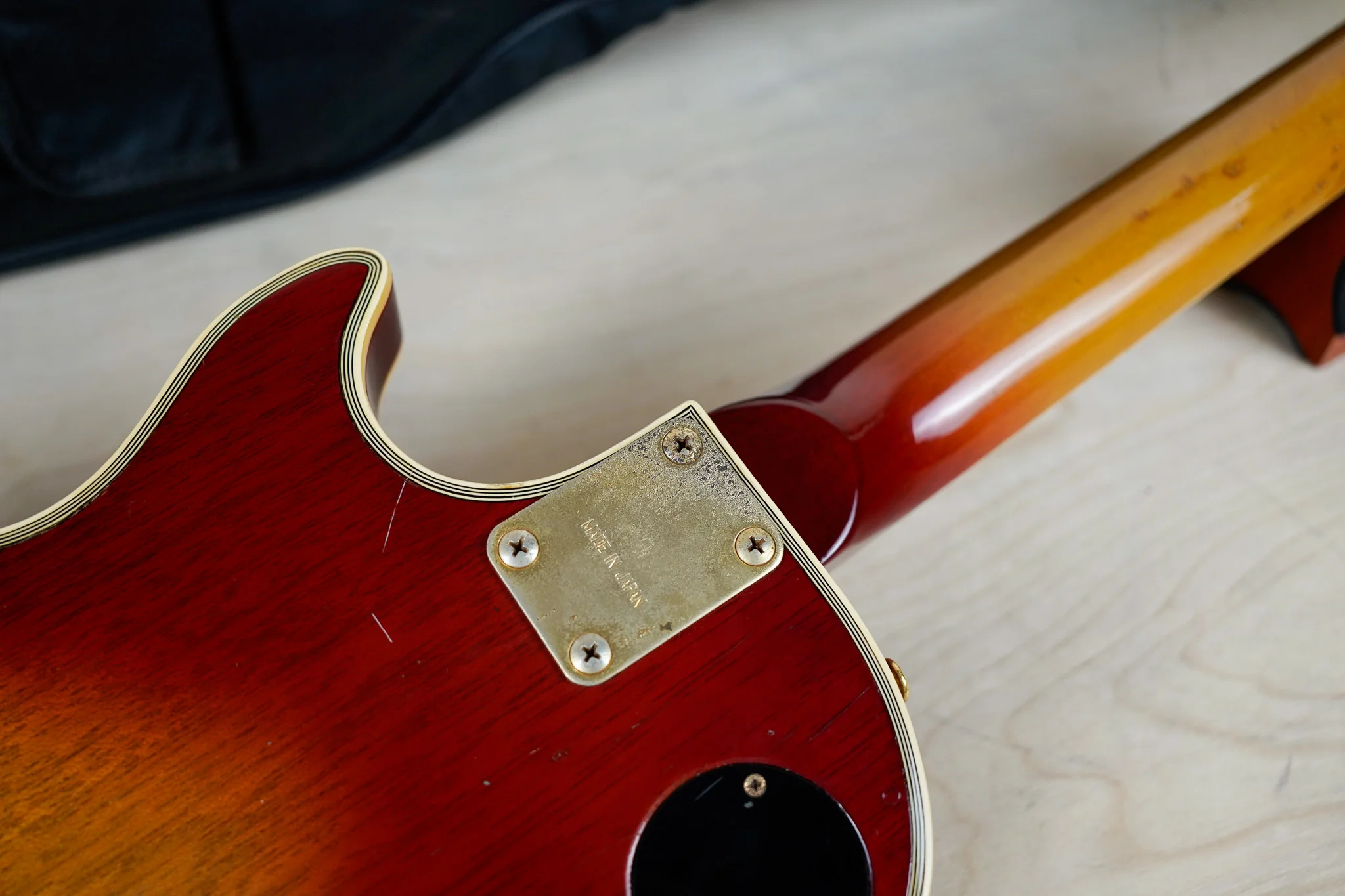 Tomson Single Cut Custom 1980's Sunburst Vintage Made in Japan MIJ w/ Bag - Image 12