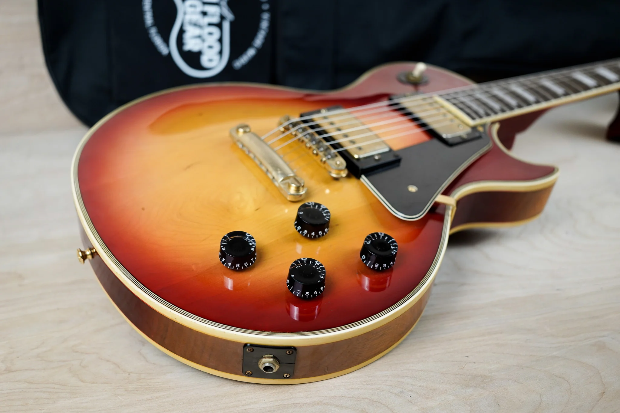 Tomson Single Cut Custom 1980's Sunburst Vintage Made in Japan MIJ w/ Bag - Image 7