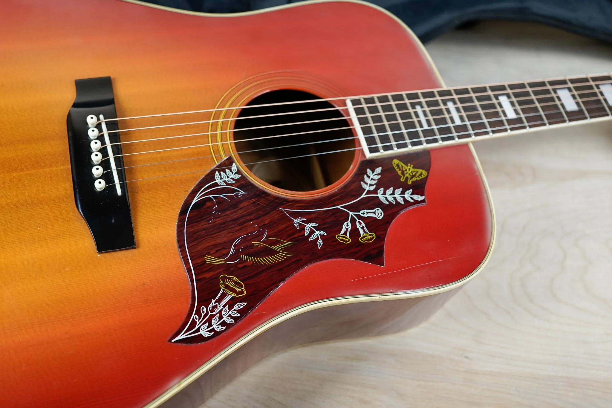 Morris WH-20 MIJ 1978 Red Sunburst Vintage Made in Japan MIJ w/ Bag - Image 7