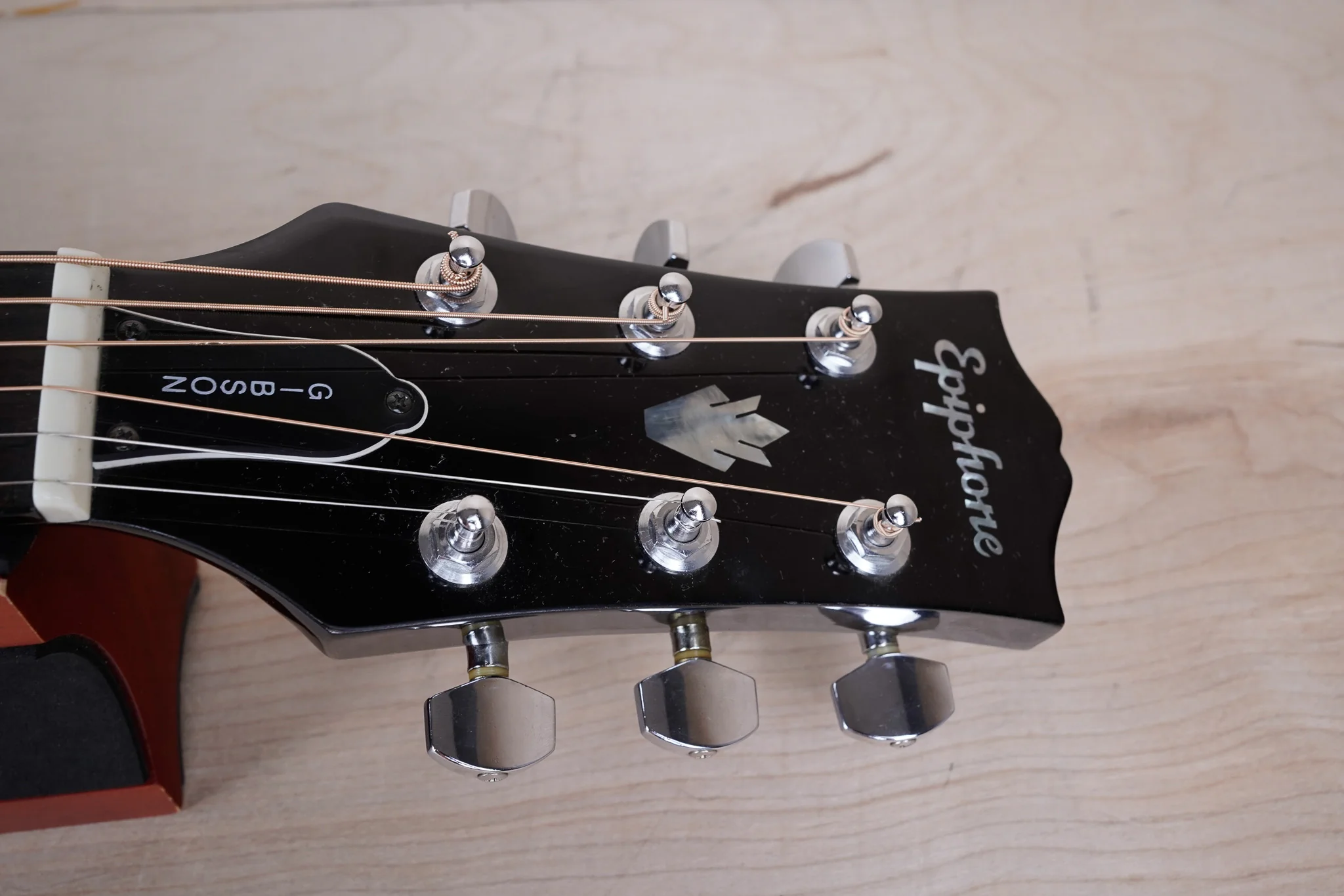 Epiphone PR-350B 1999 Ebony Acoustic Guitar w/ Bag - Image 4