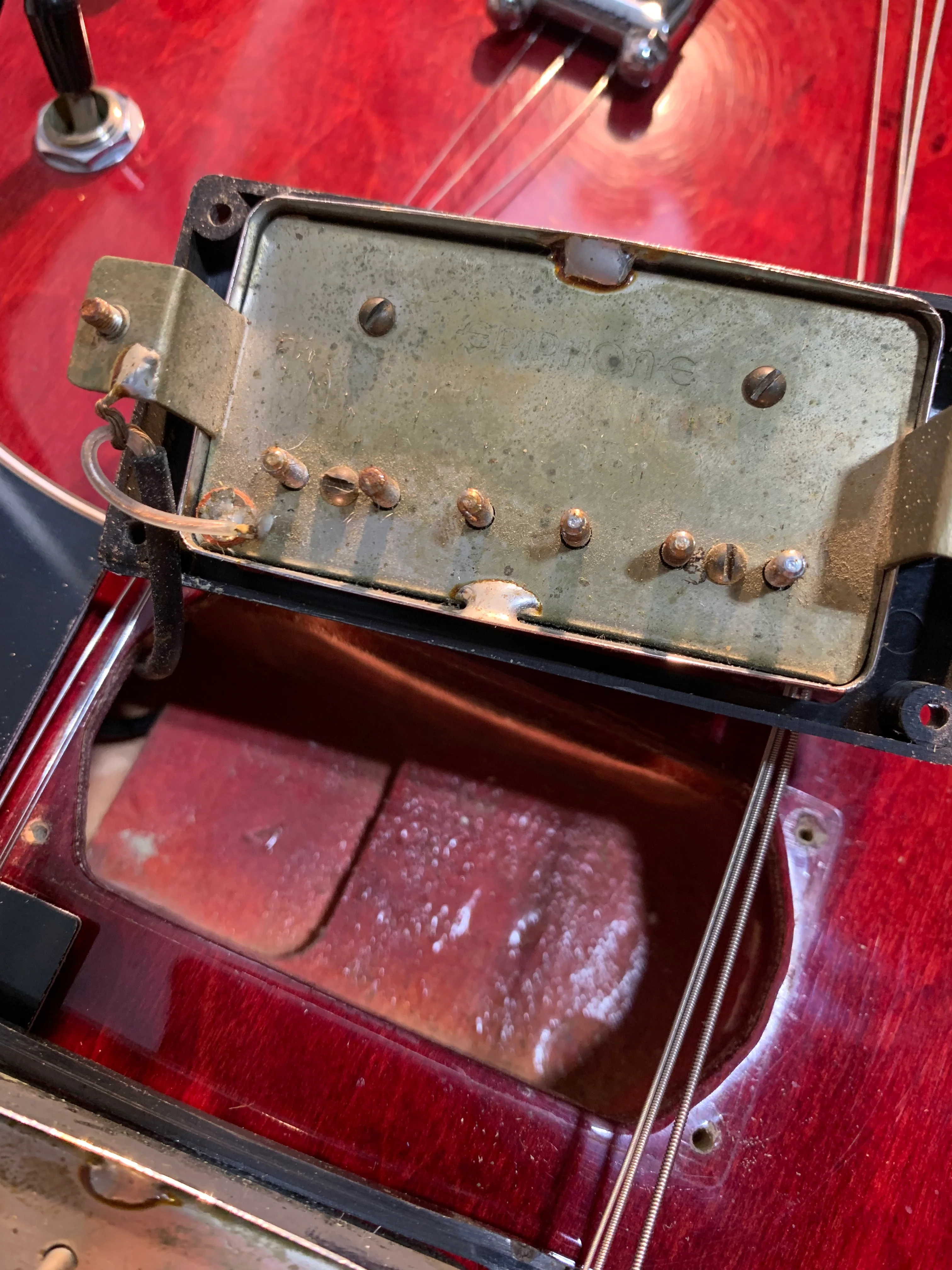 Epiphone Riviera (Japanese Domestic) Vintage 1970s Cherry Vintage Semi-Hollow w/ Hard Case - Image 23