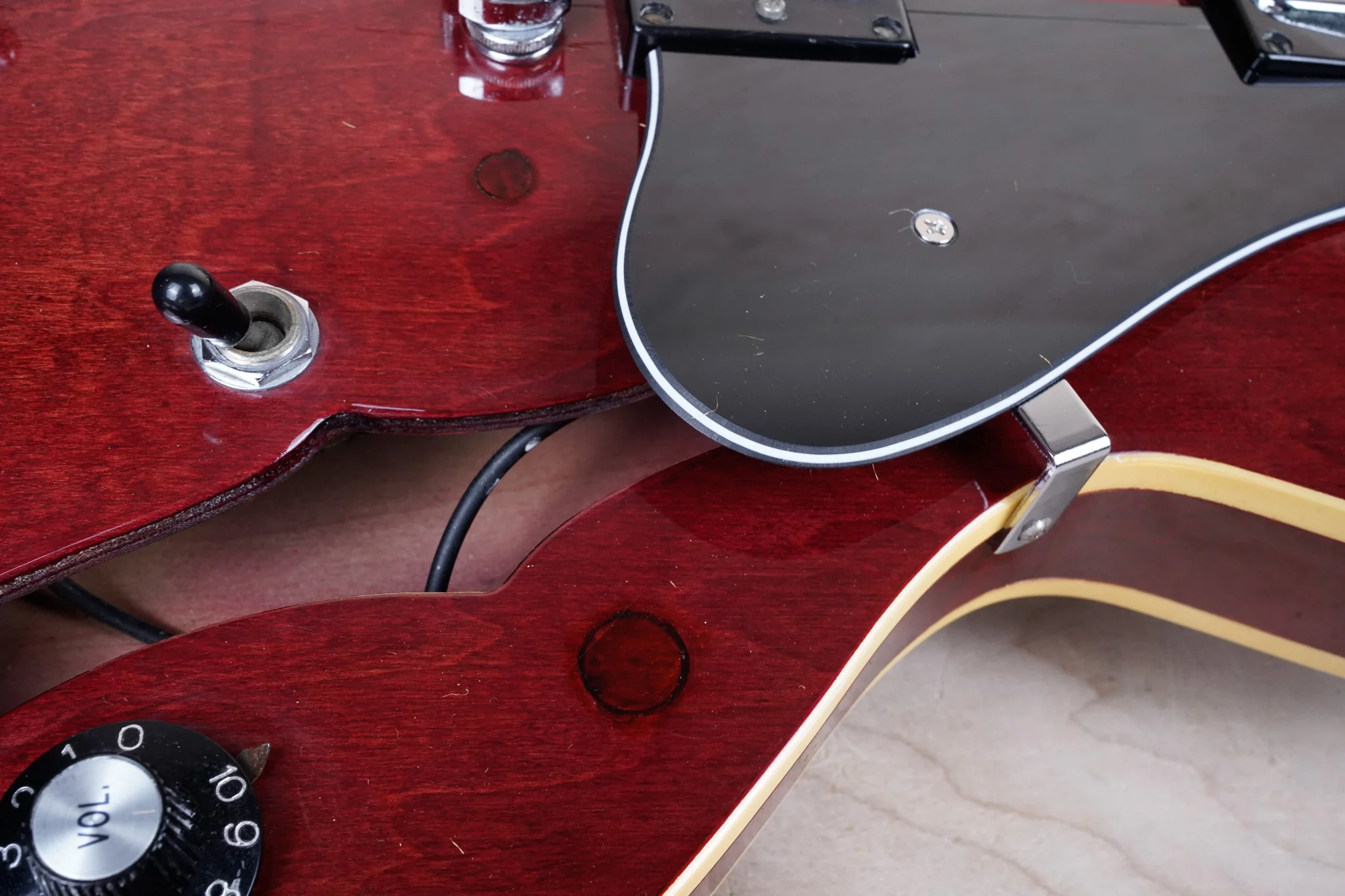Epiphone Riviera (Japanese Domestic) Vintage 1970s Cherry Vintage Semi-Hollow w/ Hard Case - Image 6
