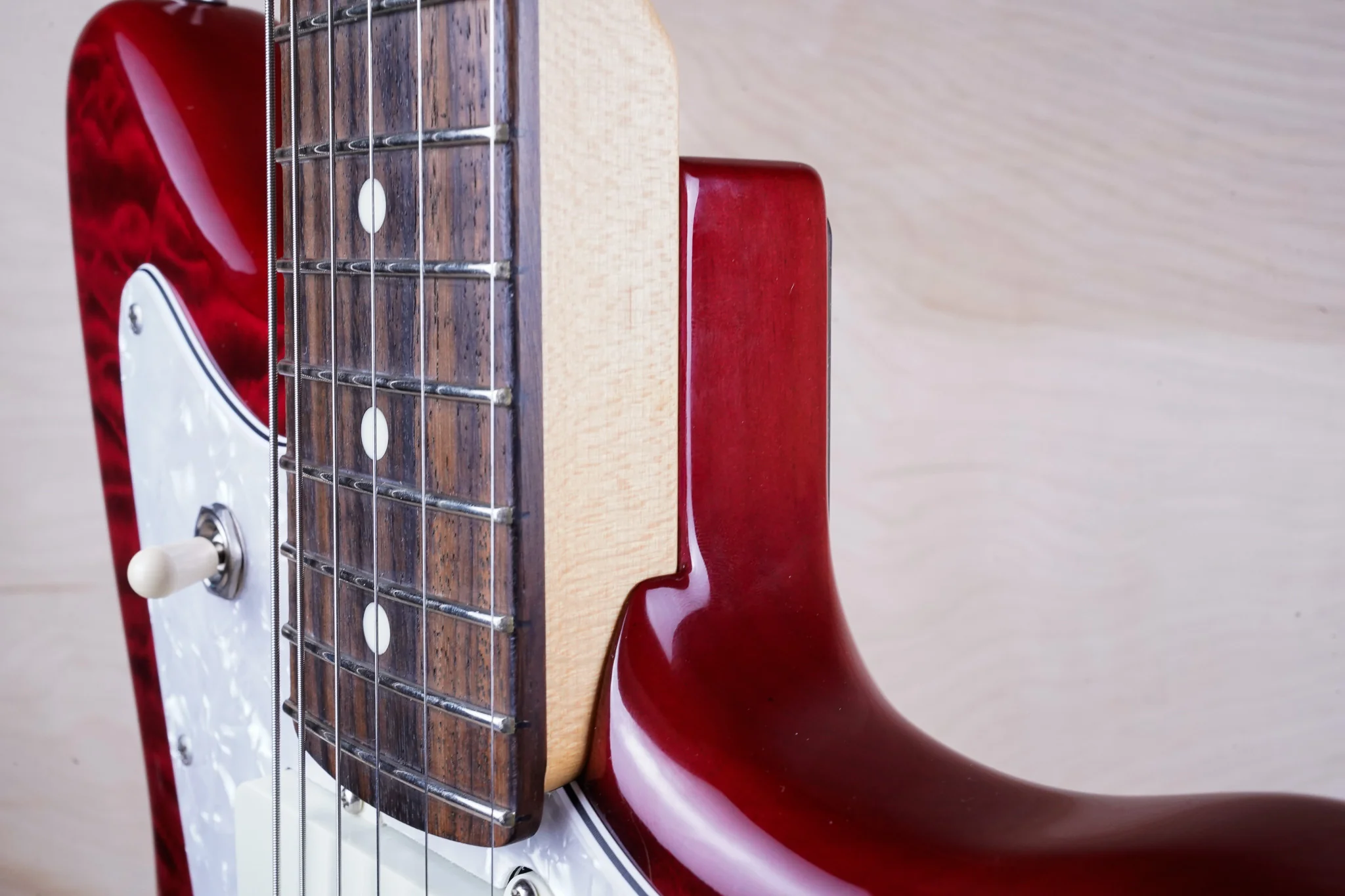 Fender 2024 Collection MIJ Hybrid II Jazzmaster 2024 Red Quilt Beryl QMT Japan w/ Bag - Image 10