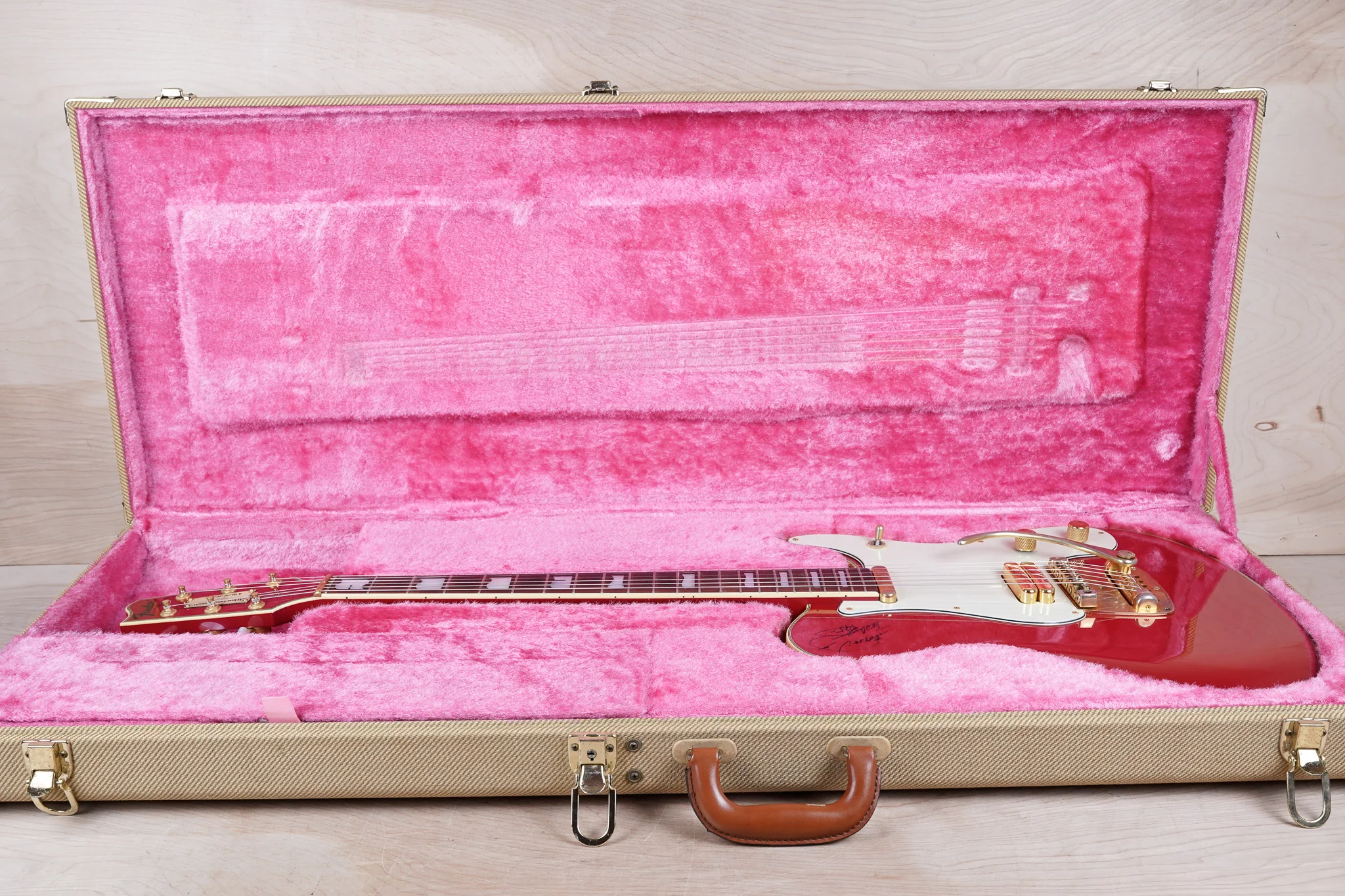 Fender 30th Anniversary Custom Edition Terry-1 Takeshi Teruachi 1993 Red Signed Japan MIJ w/ OHSC, Plaque, Tags - Image 3