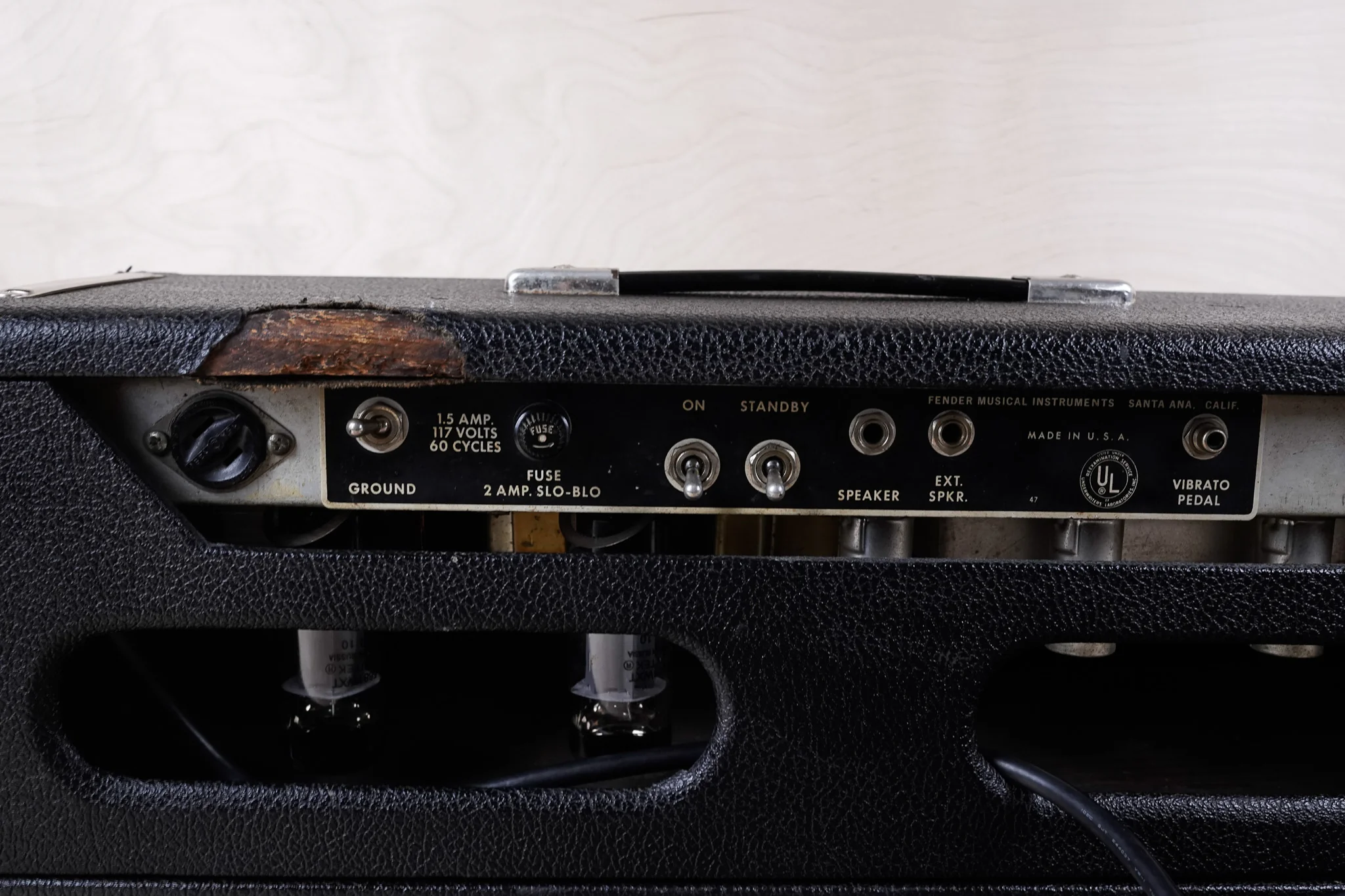 Fender Black Panel Bandmaster 40-Watt 2-Channel Guitar Amp Head 1967 - Image 7