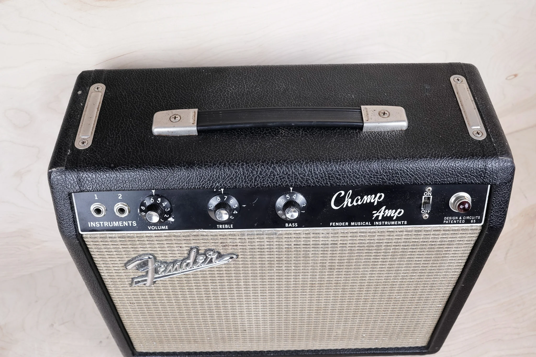 Fender Black Panel Champ 6-Watt 1x8" Guitar Combo 1965 - Image 3