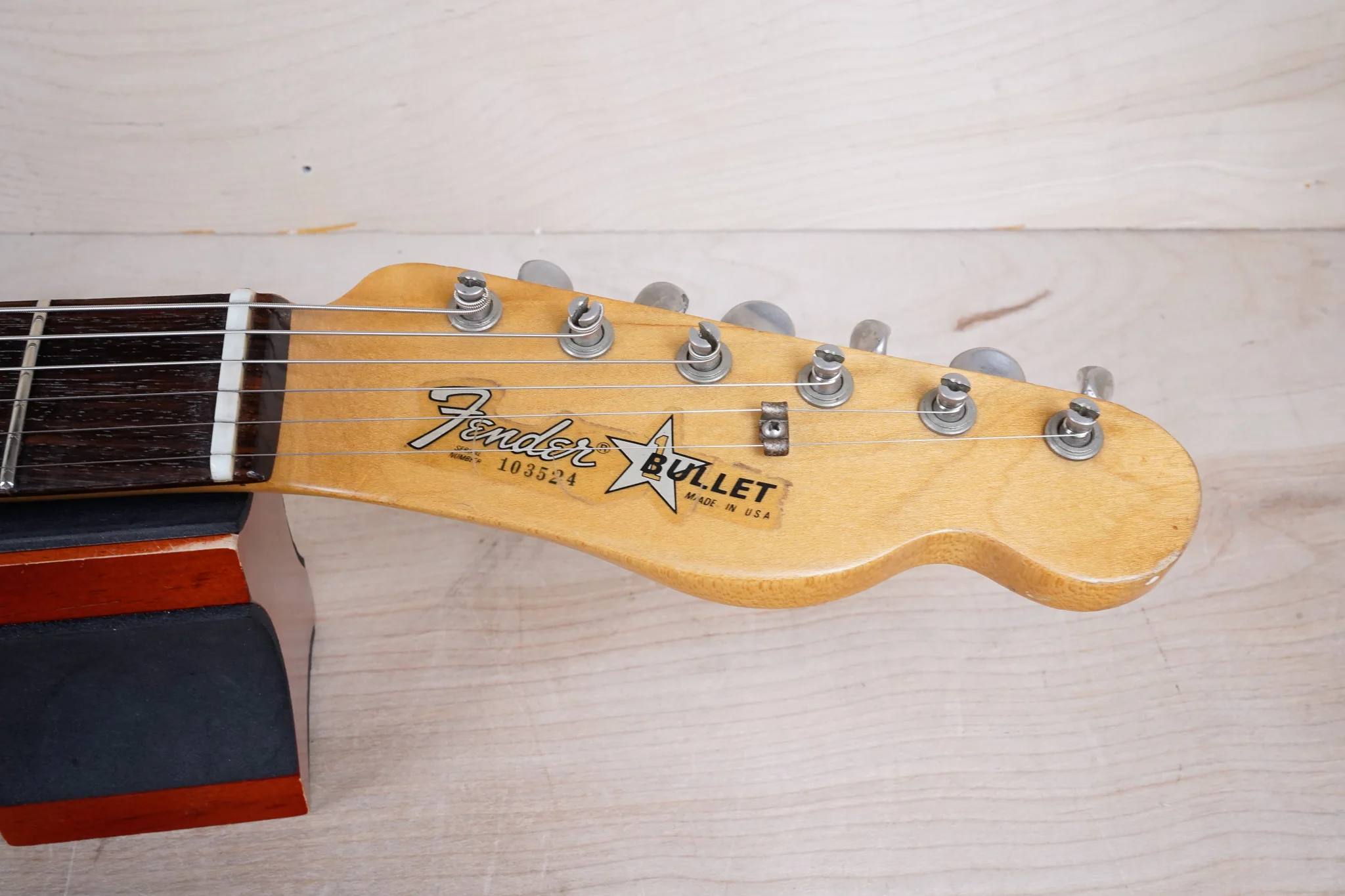 Fender Bullet S-2 1981 Red USA "V" Neck Telecaster Style SS w/ Bag - Image 3