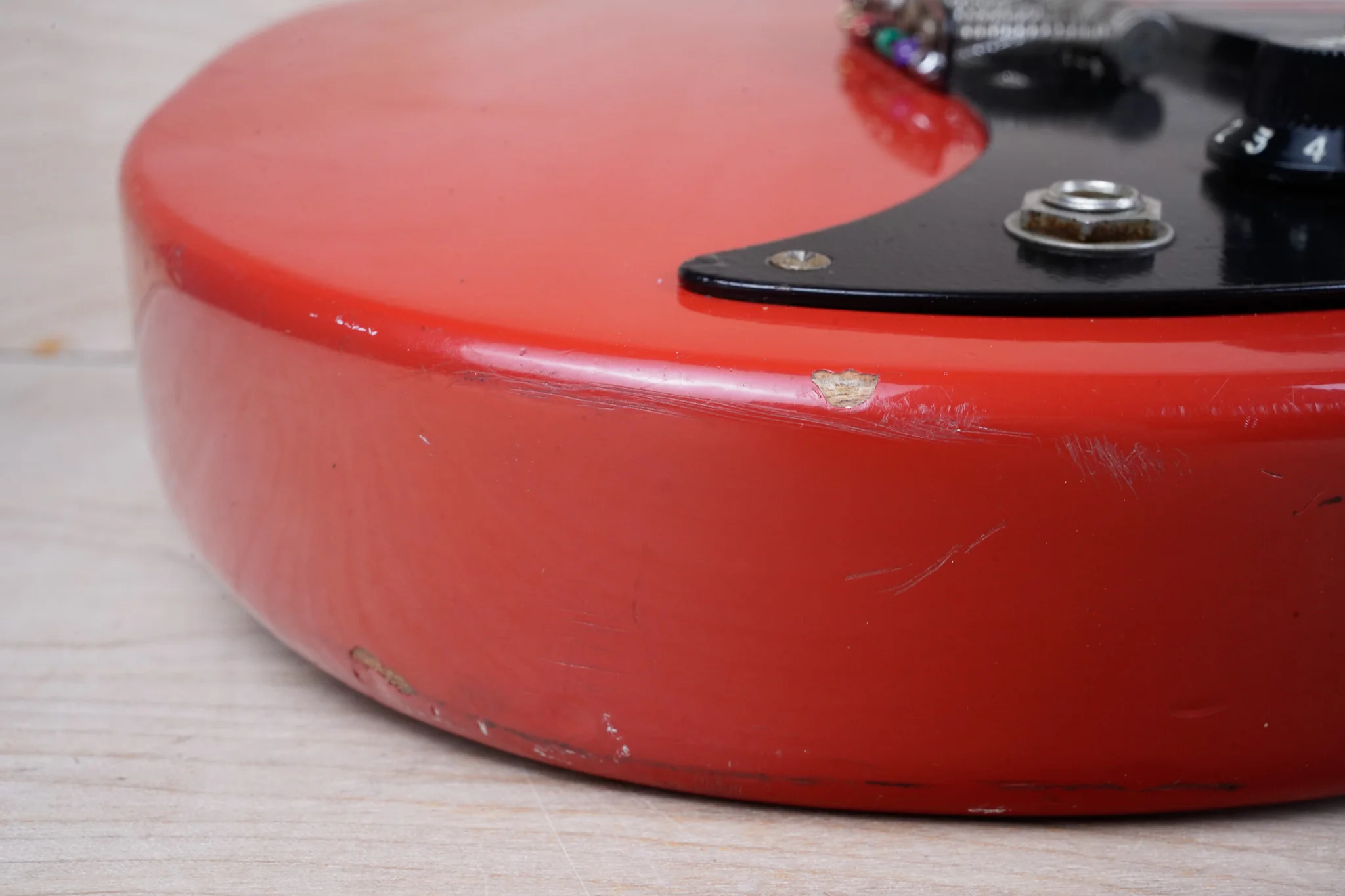 Fender Bullet S-2 1981 Red USA "V" Neck Telecaster Style SS w/ Bag - Image 5