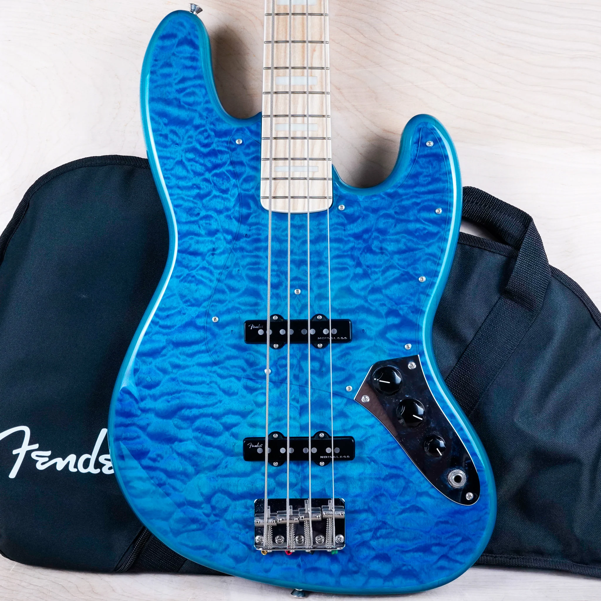 Fender FSR Traditional II '70s Jazz Bass MIJ 2021 Caribbean Blue Japan w/ Bag, Paperwork