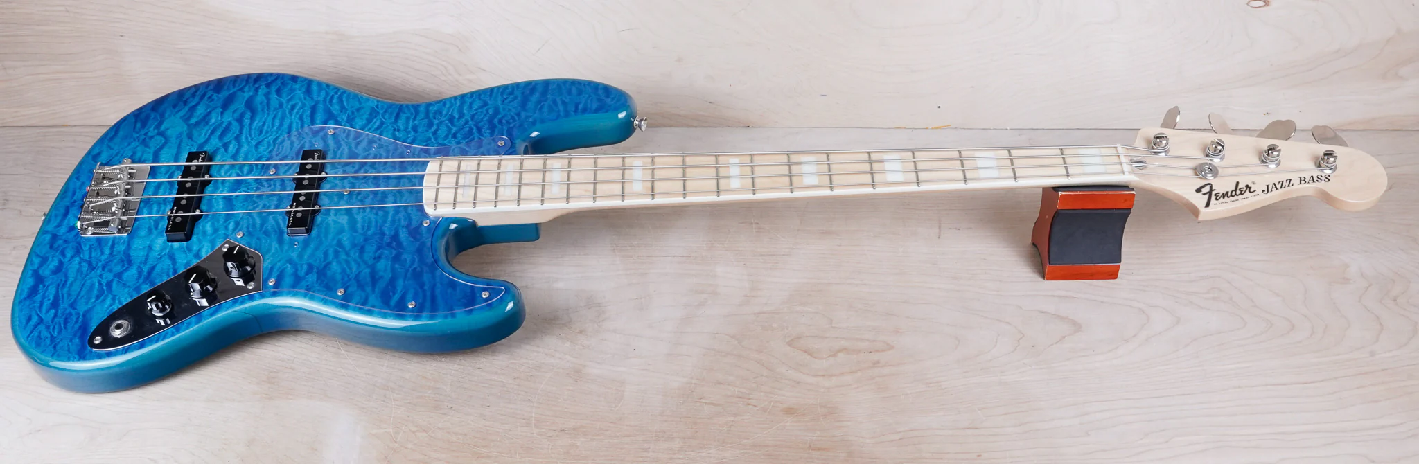 Fender FSR Traditional II '70s Jazz Bass MIJ 2021 Caribbean Blue Japan w/ Bag, Paperwork - Image 2