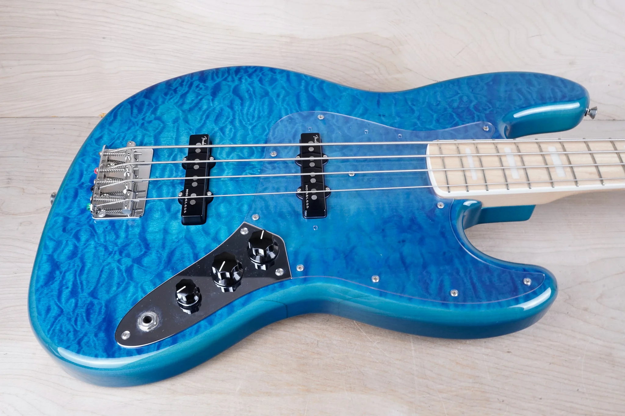 Fender FSR Traditional II '70s Jazz Bass MIJ 2021 Caribbean Blue Japan w/ Bag, Paperwork - Image 7