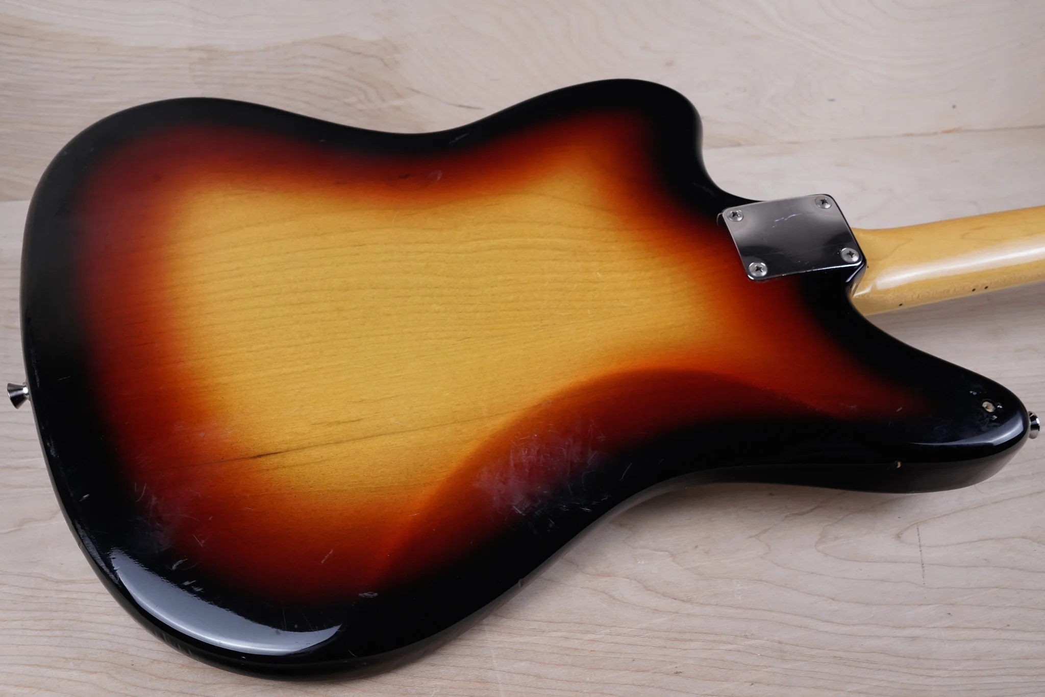 Fender HJG-66KC V Ikebe Limited Kurt Cobain Signature Jaguar CIJ 2002 Sunburst Japan w/ Bag - Image 13