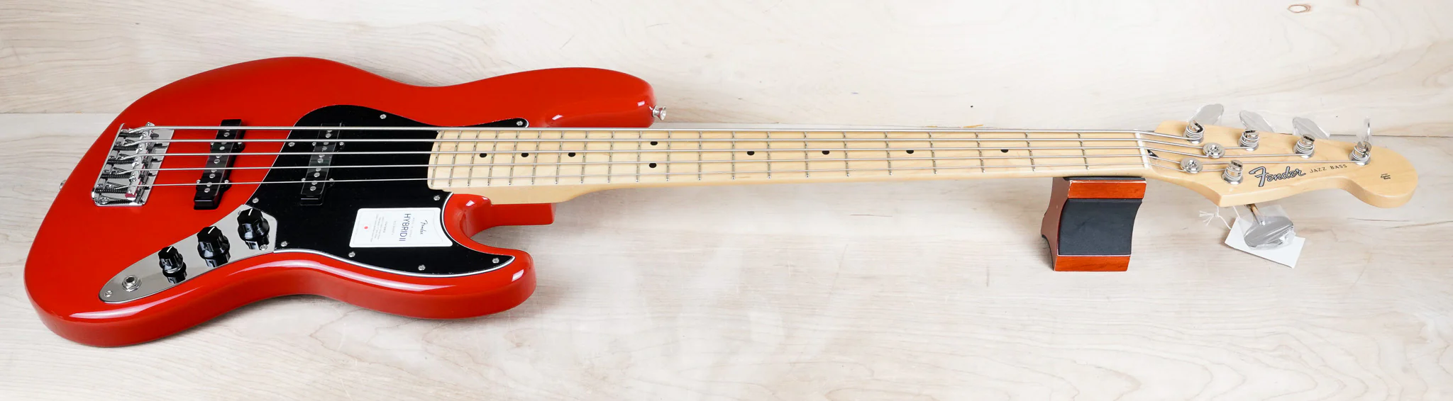 Fender Hybrid II Jazz Bass V MIJ 2023 Modena Red Japan 5 String w/ Bag - Image 2