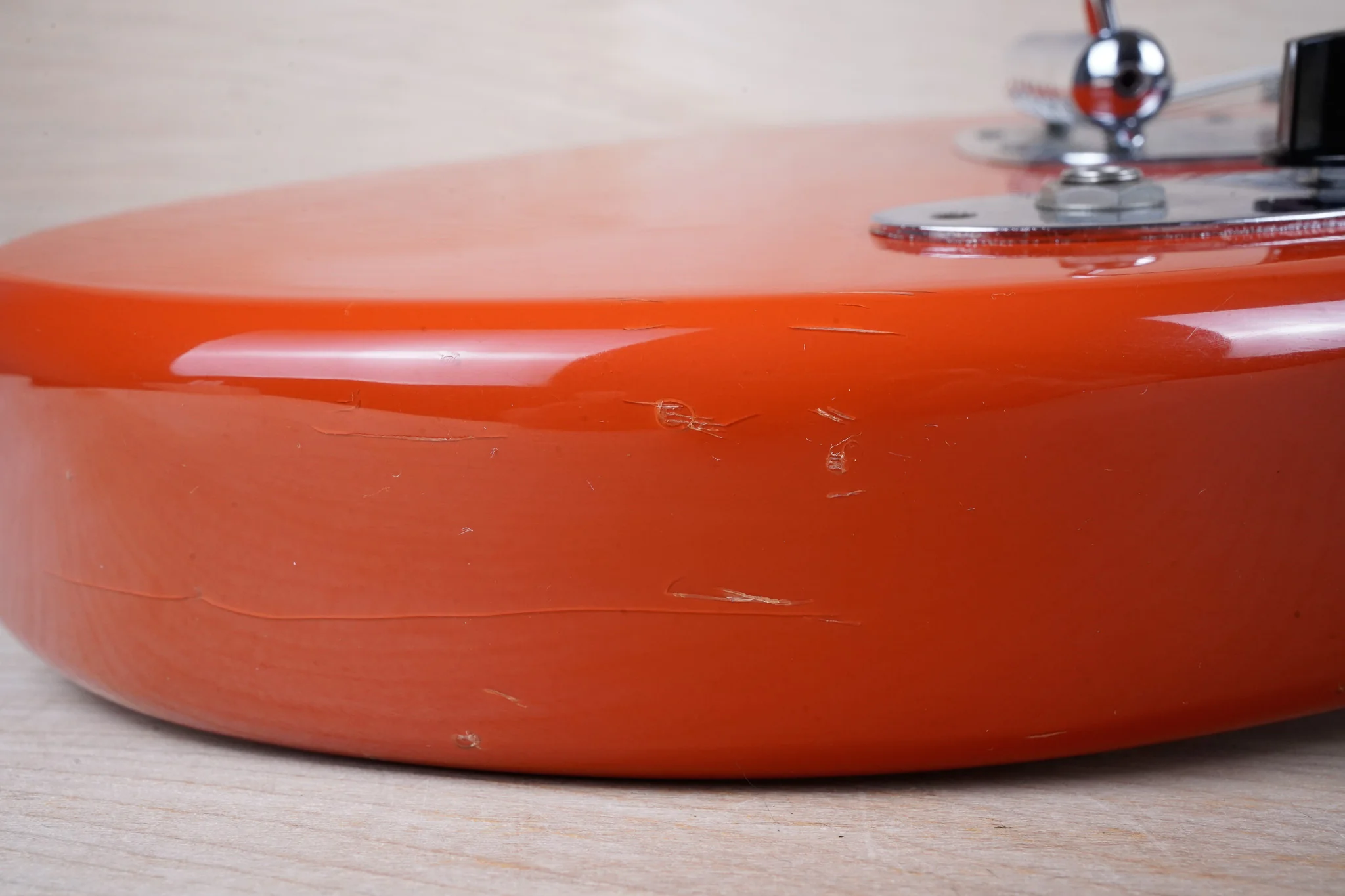 Fender Jag-Stang JT-95EX Kurt Cobain Designed MIJ 1995 Fiesta Red Original Version Fujigen Made in Japan w/ Bag - Image 5