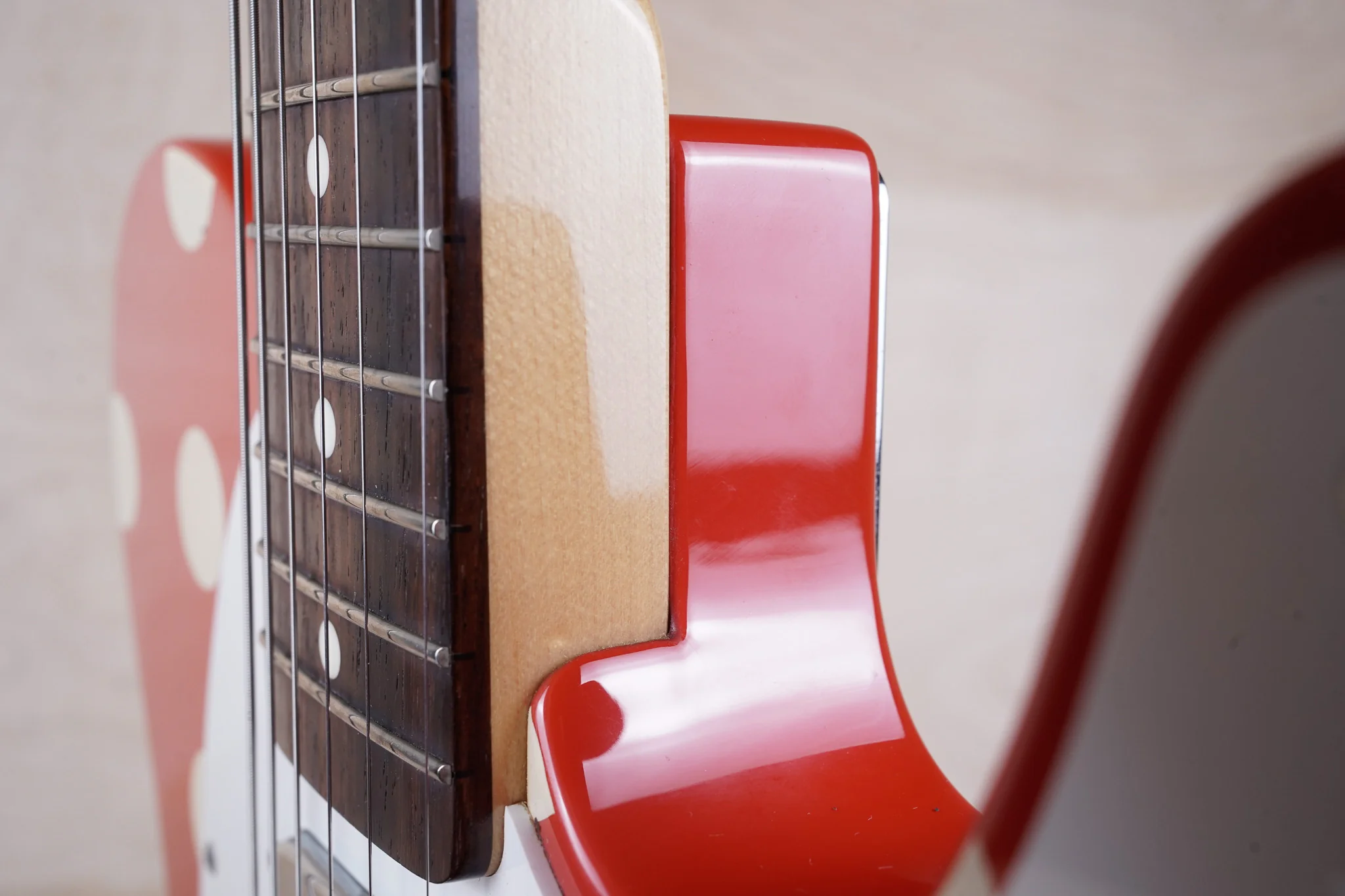 Fender Limited Edition Japan TL-Minnie Mouse Telecaster MIJ 2007 Red and White Polka Dot w/ Bag - Image 15