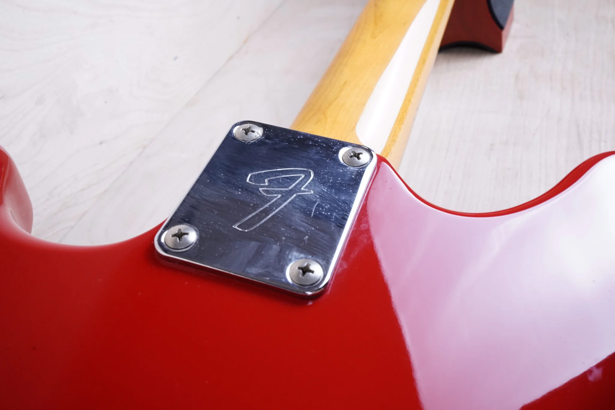 Fender MG-69 Mustang Reissue MIJ 2010 Red Matching Headstock Japan w/ Bag - Image 12
