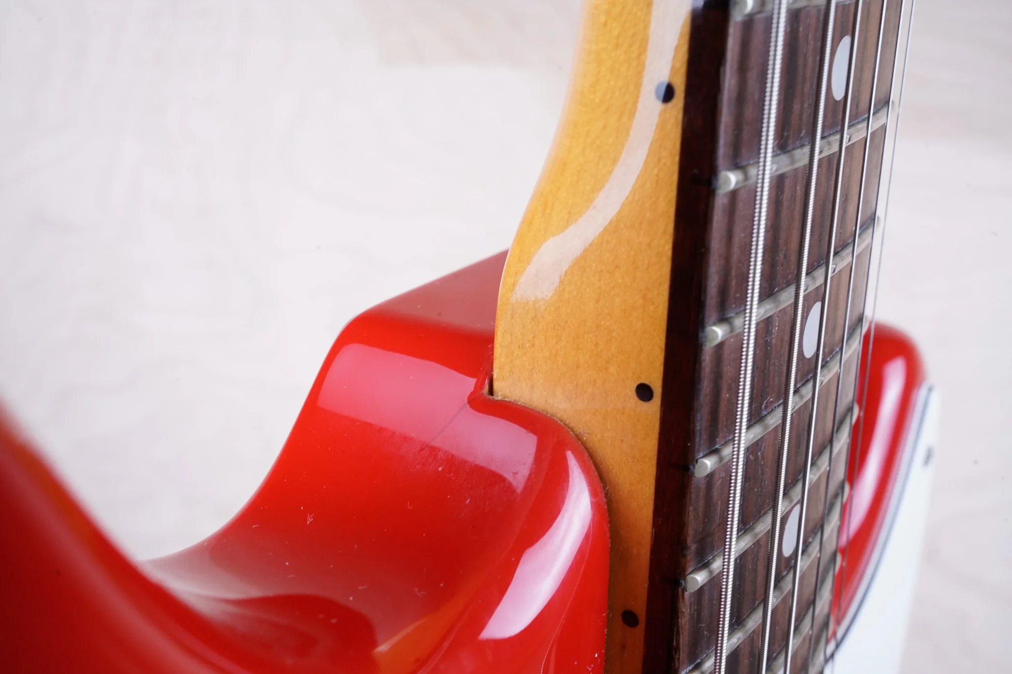Fender MG-69 Mustang Reissue MIJ 2010 Red Matching Headstock Japan w/ Bag - Image 13