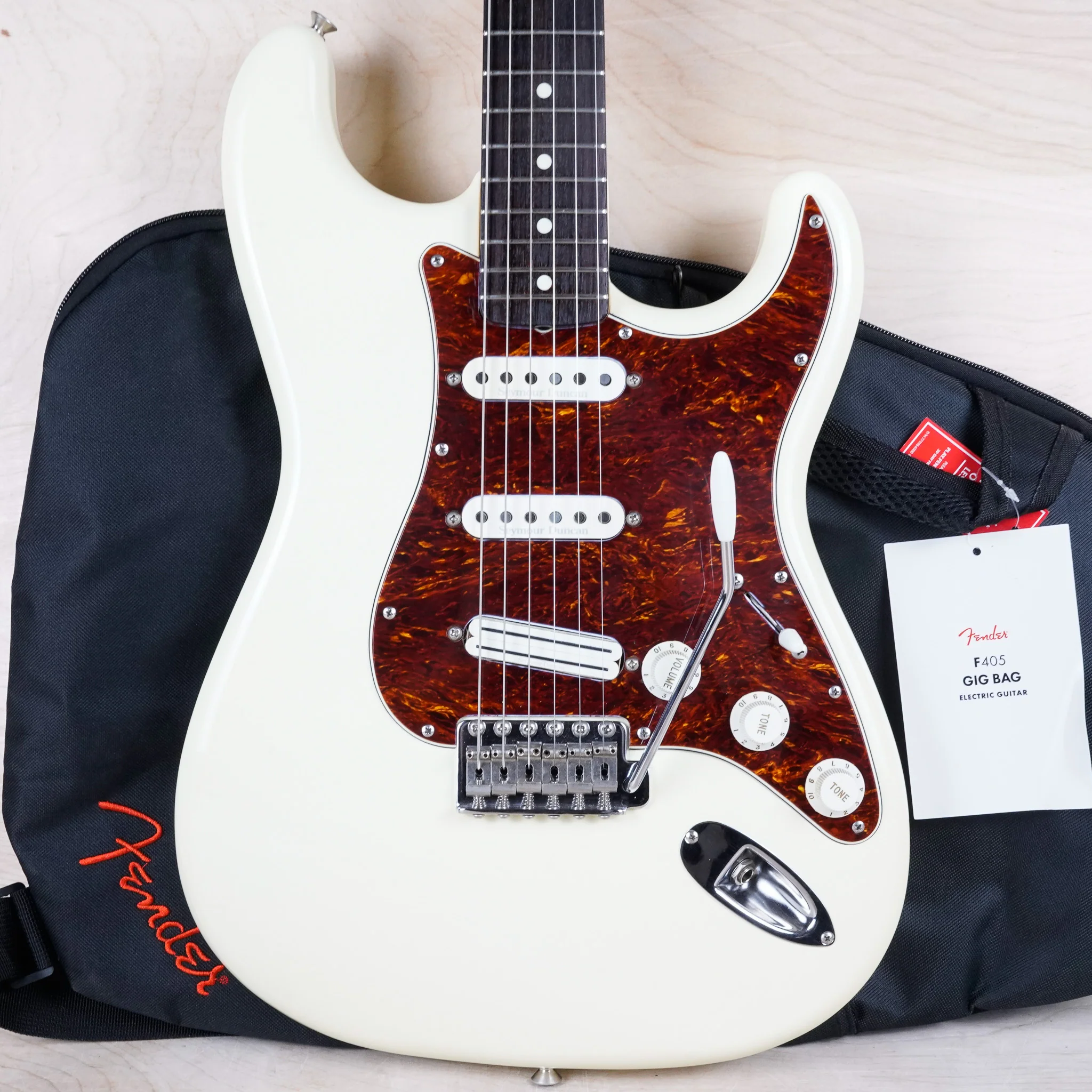 Fender ST-362V Stratocaster Reissue MIJ 1987 Olympic White Seymour Duncan Pickups HSS Vintage Japan w/ Bag
