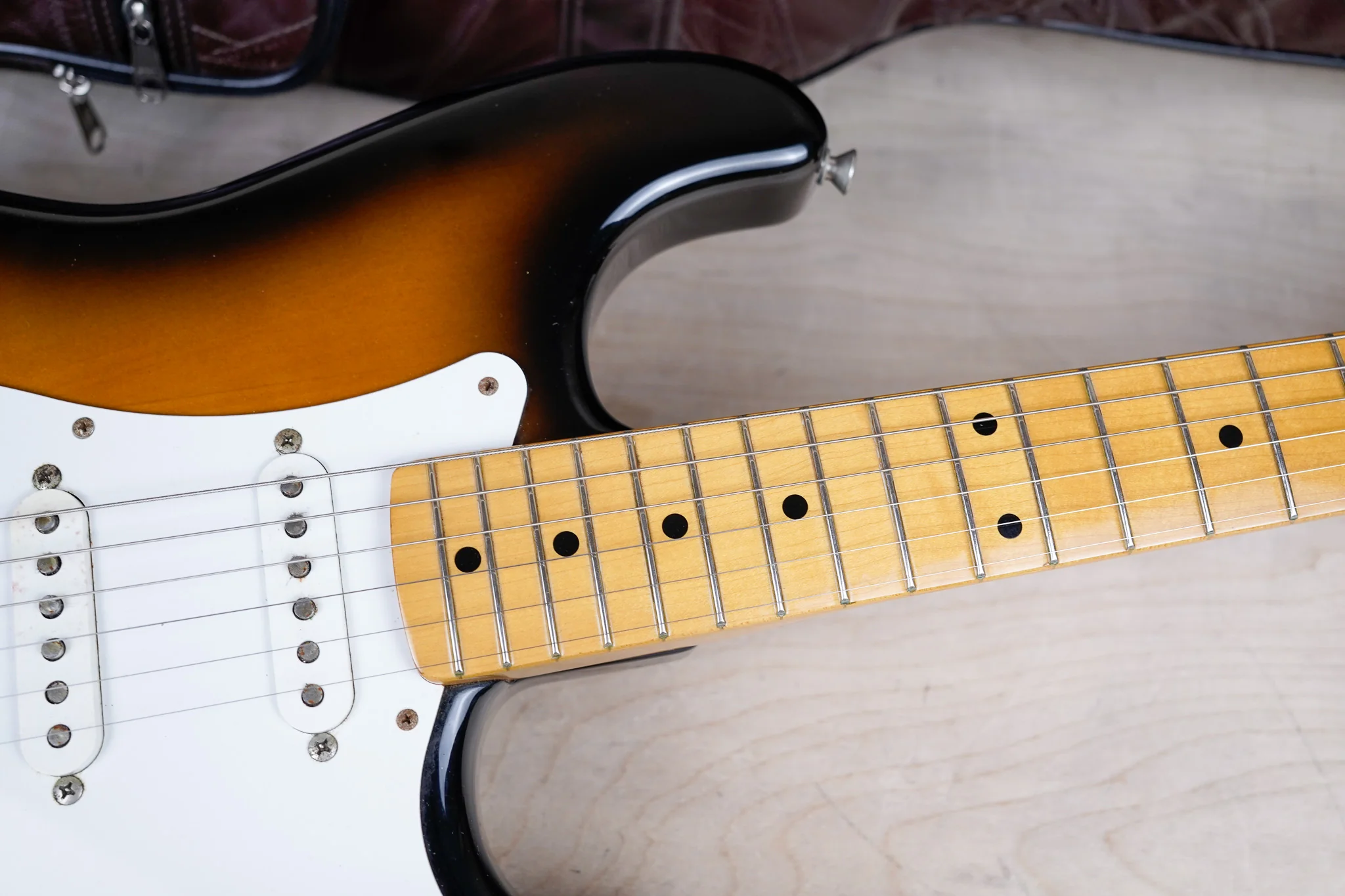 Fender ST-57 Stratocaster Reissue CIJ 1999 Sunburst Crafted in Japan w/ Bag, Strap - Image 6