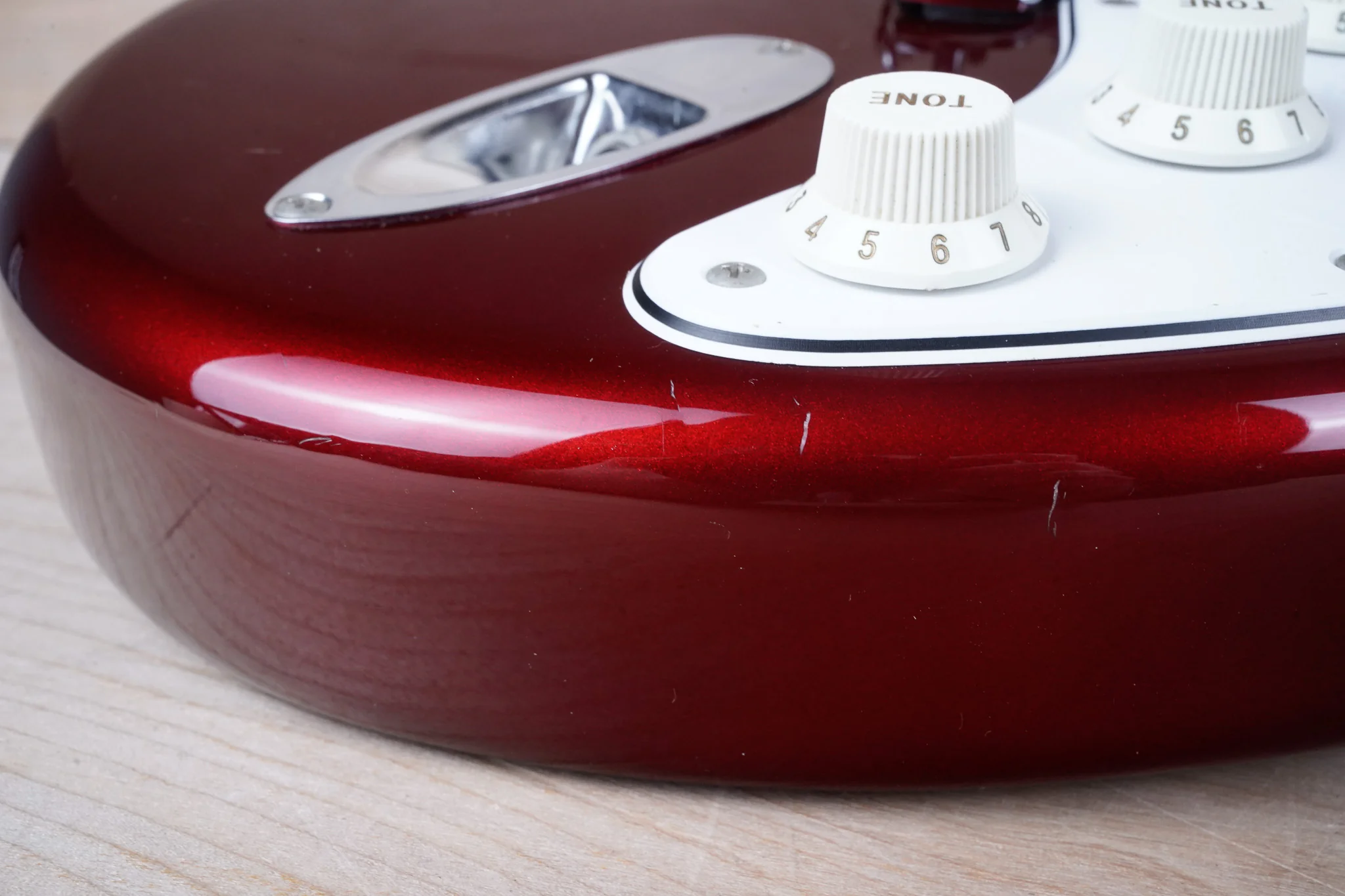 Fender ST-STD Standard Series Stratocaster HSH MIJ 2013 Candy Apple Red Japan w/ Bag - Image 5