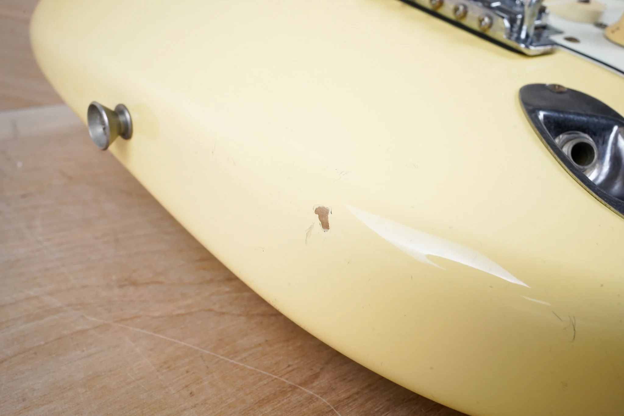 Fender ST72-86DSC Stratocaster '72 Reissue CIJ 1989 Yellow White Factory Scallop Vintage Japan Fujigen Yngwie Malmsteen w/ Bag - Image 8