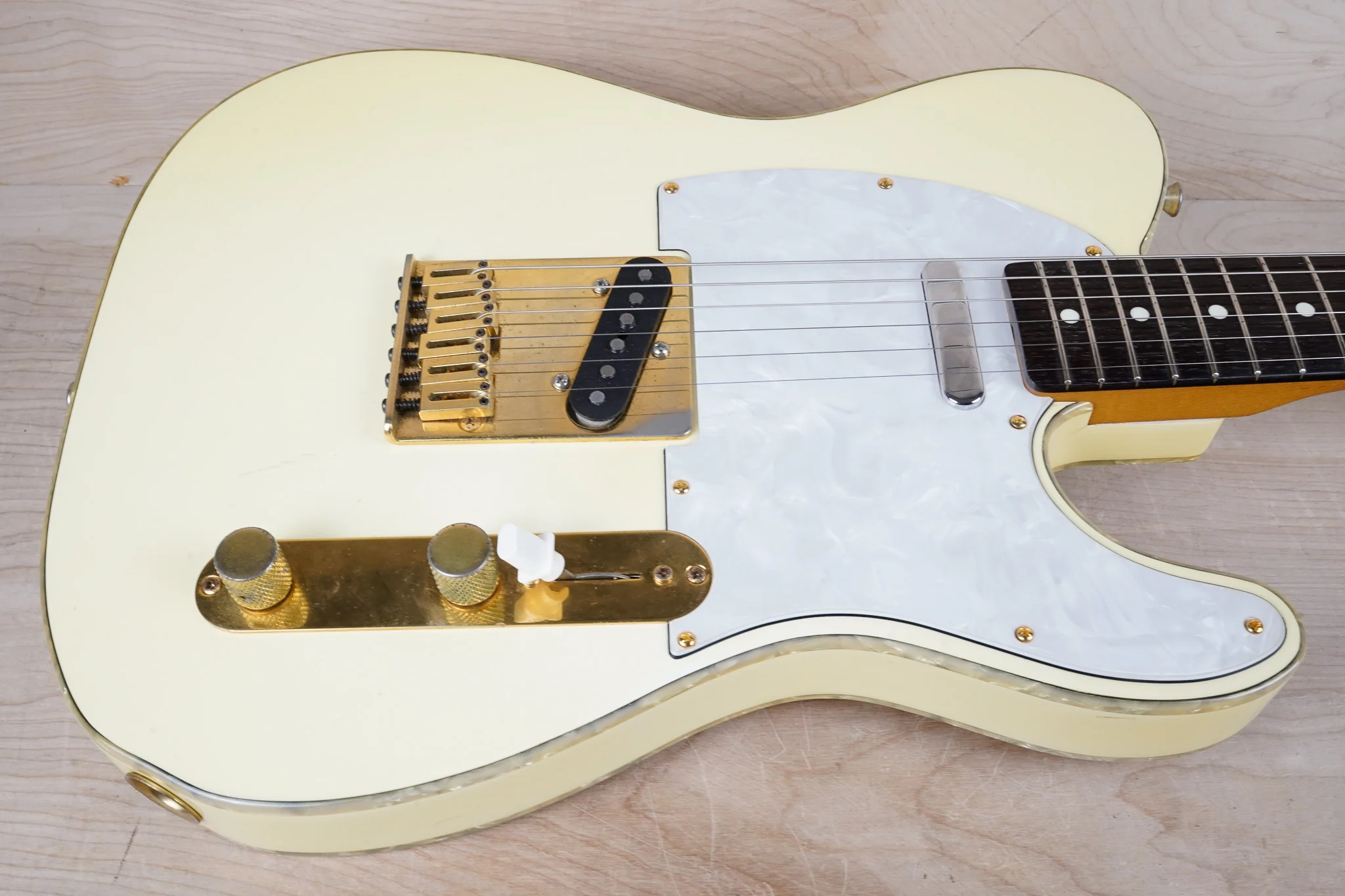 Fender TLG-94P Gold Telecaster MIJ 1995 Snow White Japan USA Pure Vintage PUs w/ OHSC - Image 5