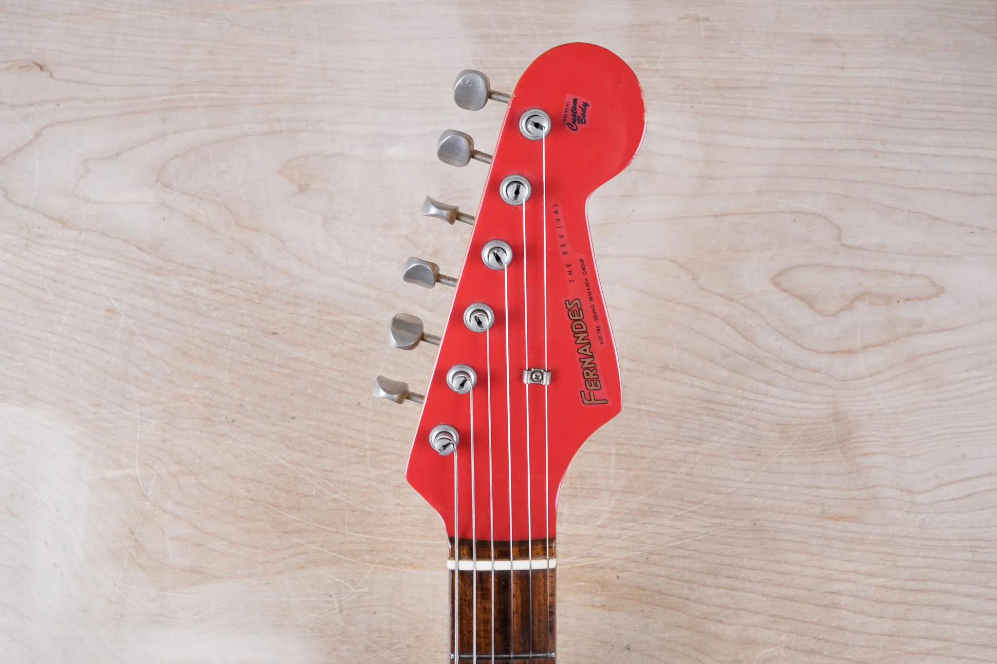 Fernandes "The Revival" Custom Color Variation RST-50 '64 Model MIJ 1982 Salmon Pink w/ Matching Headstock w/ Hard Case - Image 21