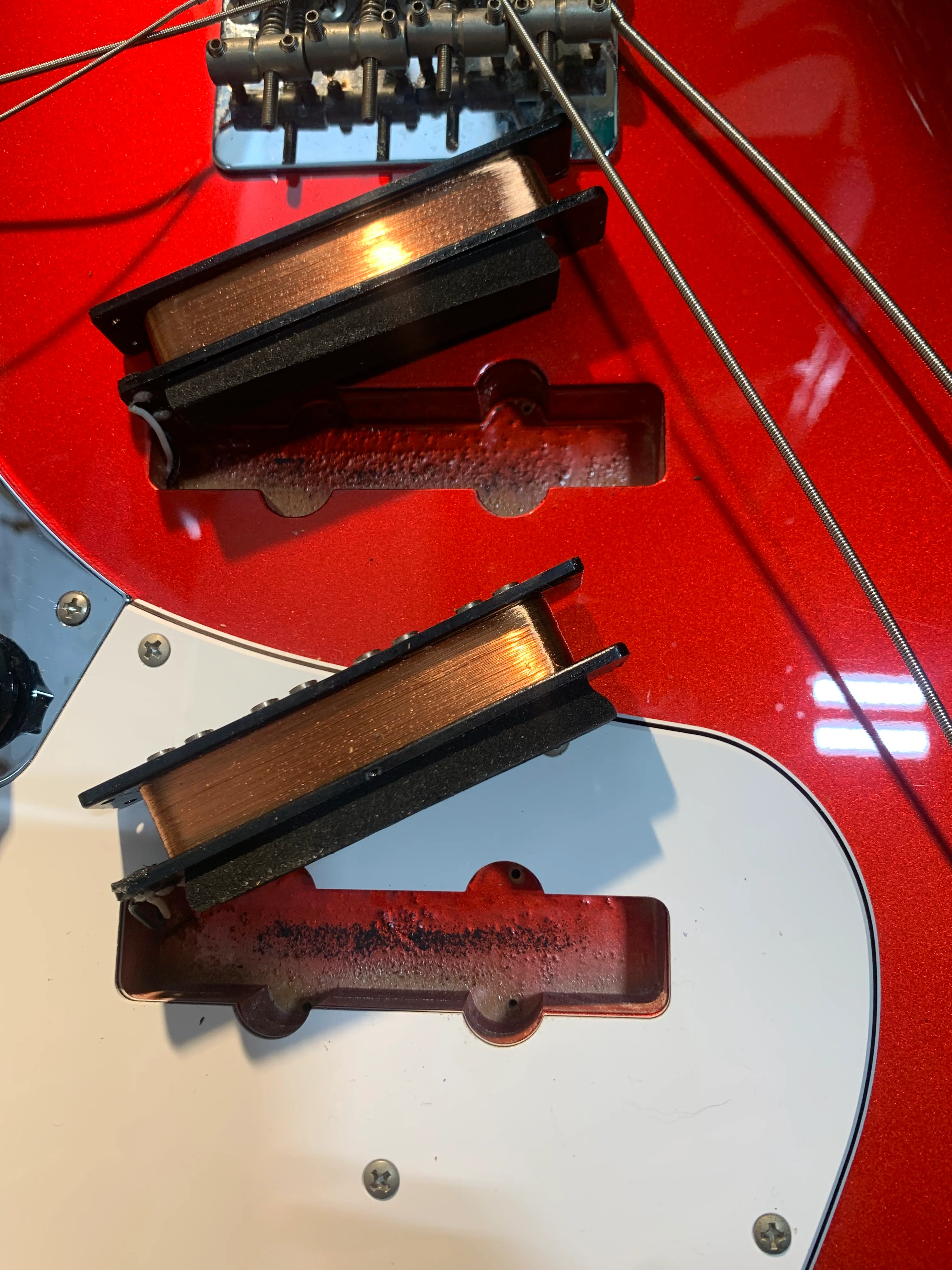 FGN J-Standard Bass 2011 Candy Apple Red Fujigen Made in Japan MIJ w/ Bag - Image 19