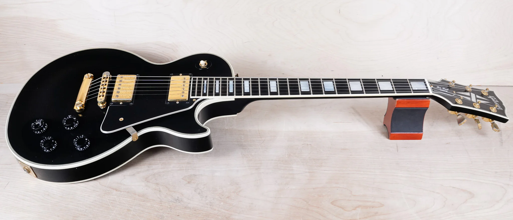 Gibson Les Paul Custom 2001 Ebony Black Beauty Yamano Music w/ OHSC, Paperwork - Image 3