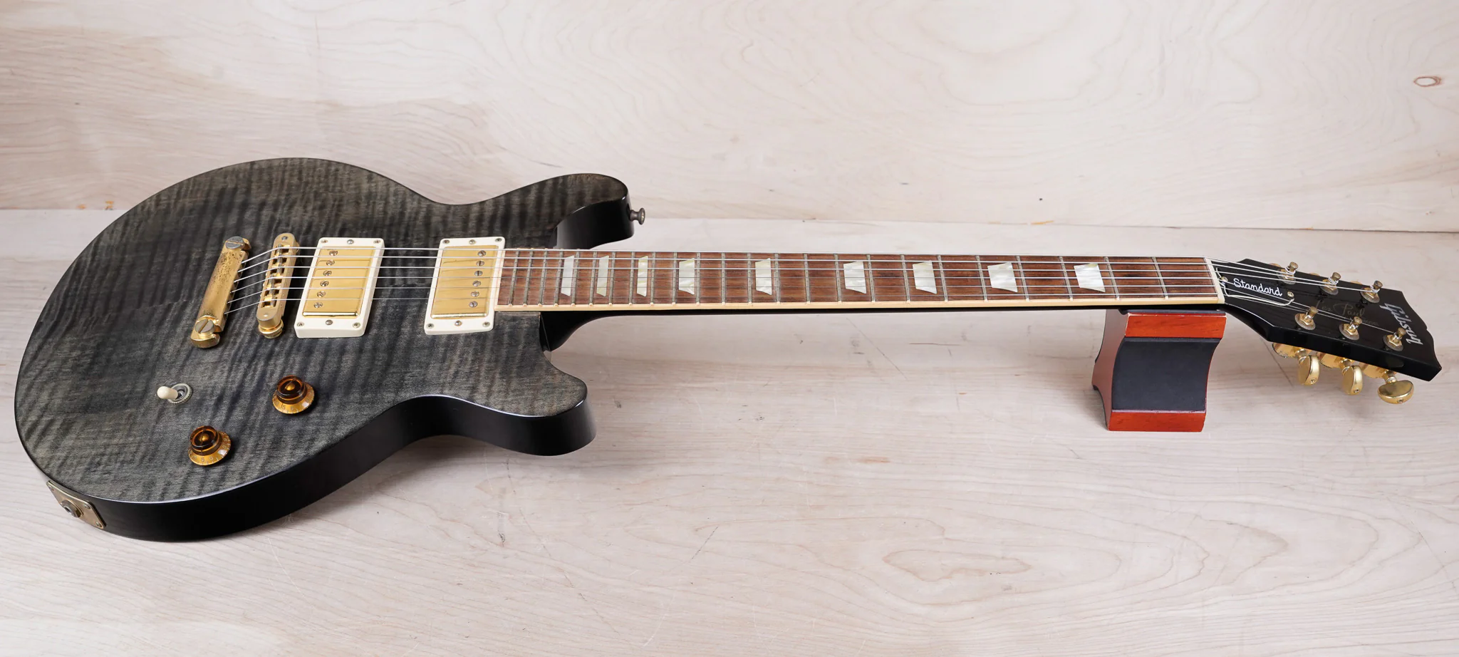 Gibson Les Paul Standard Double Cutaway Plus 2005 Trans Black w/ OHSC - Image 3